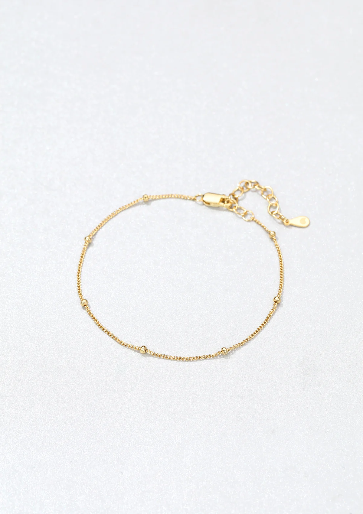 Bobble Chain Bracelet Sterling Silver Gold - Image 3