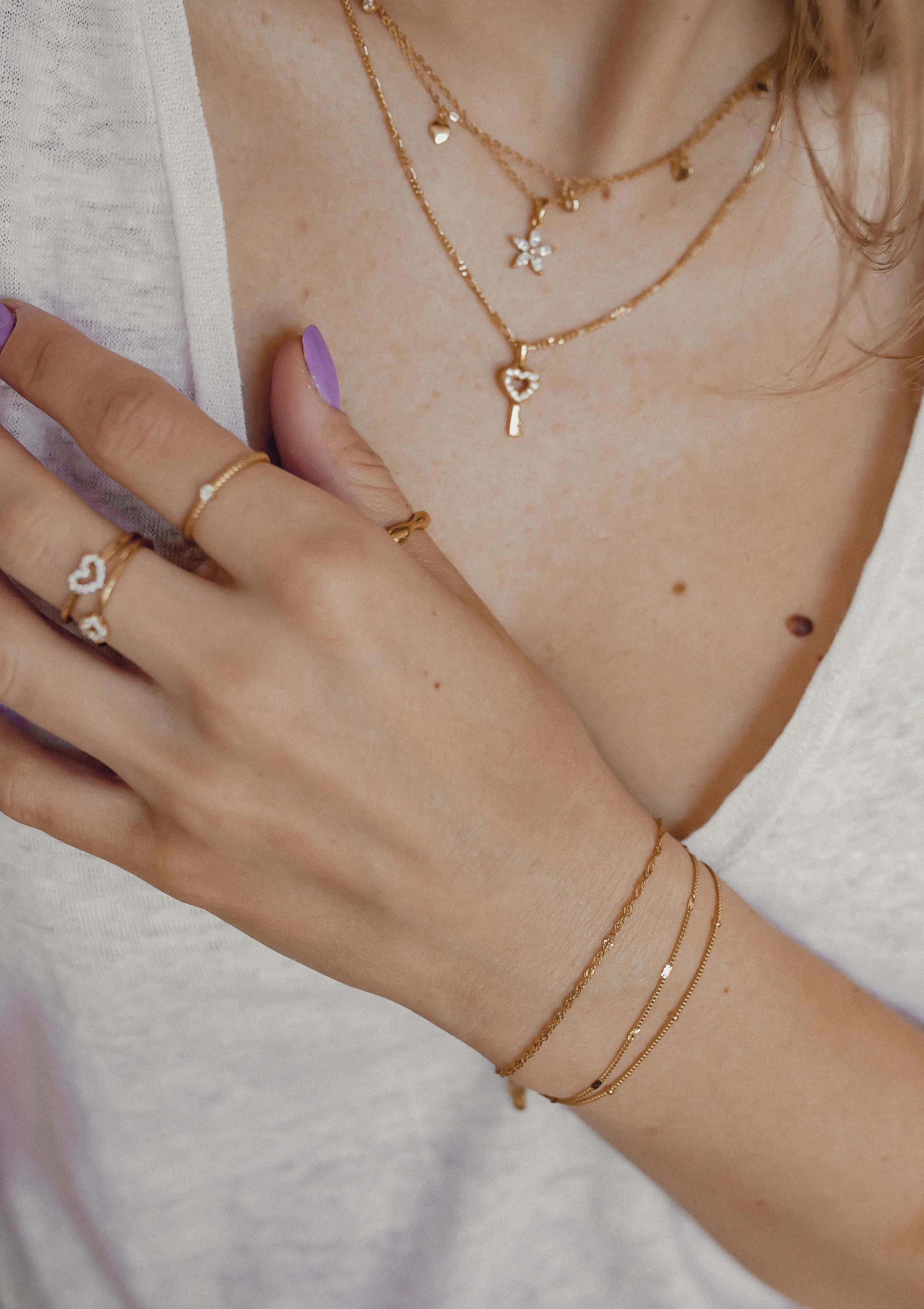 Bobble Chain Bracelet Sterling Silver Gold - Image 7