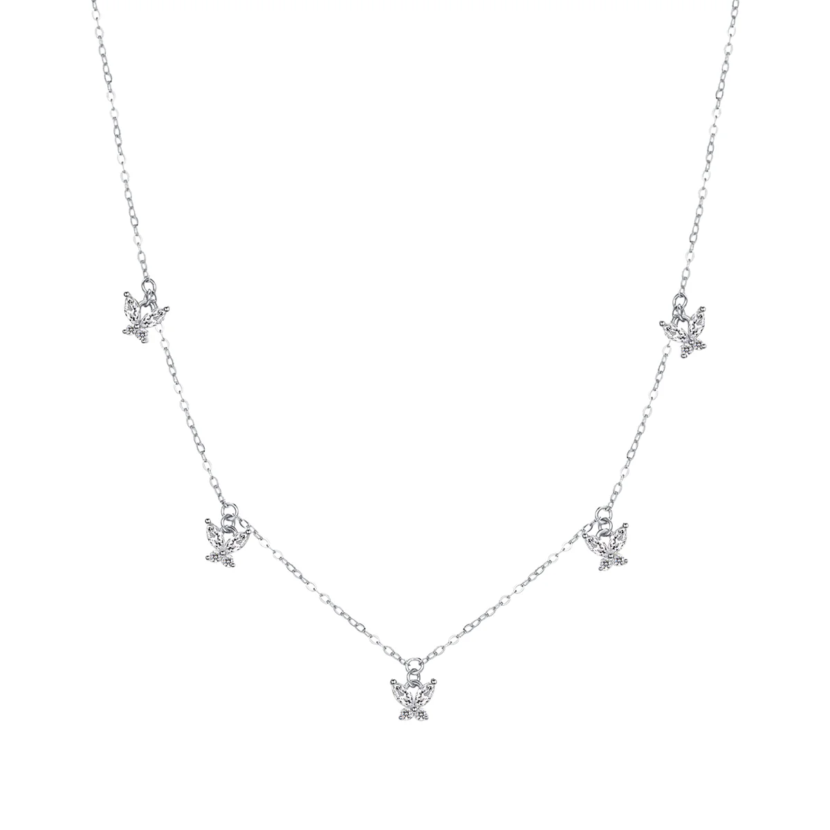 Butterfly Pendant Necklace Sterling Silver - Image 3