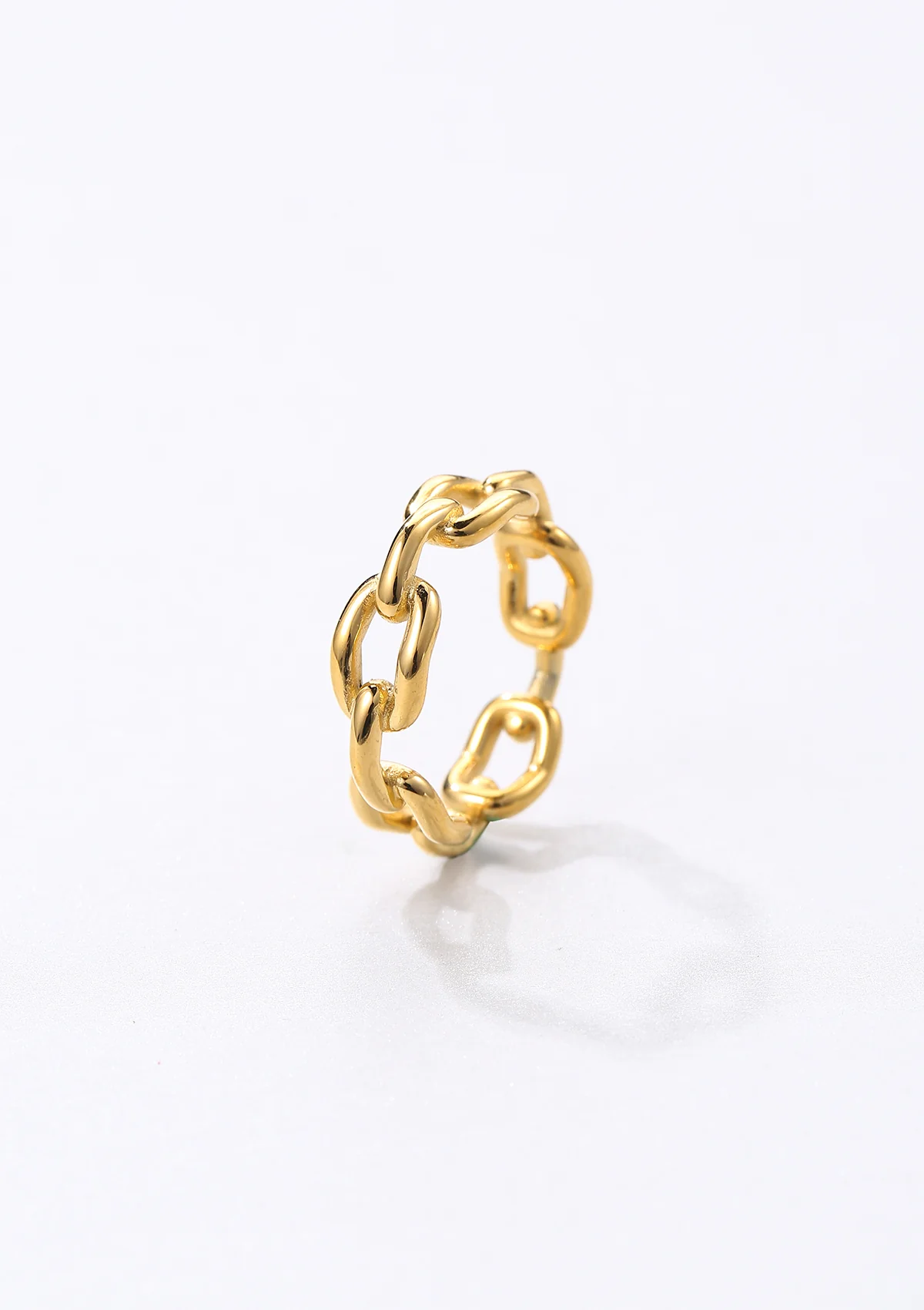 Cable Chain Ring Gold - Image 3