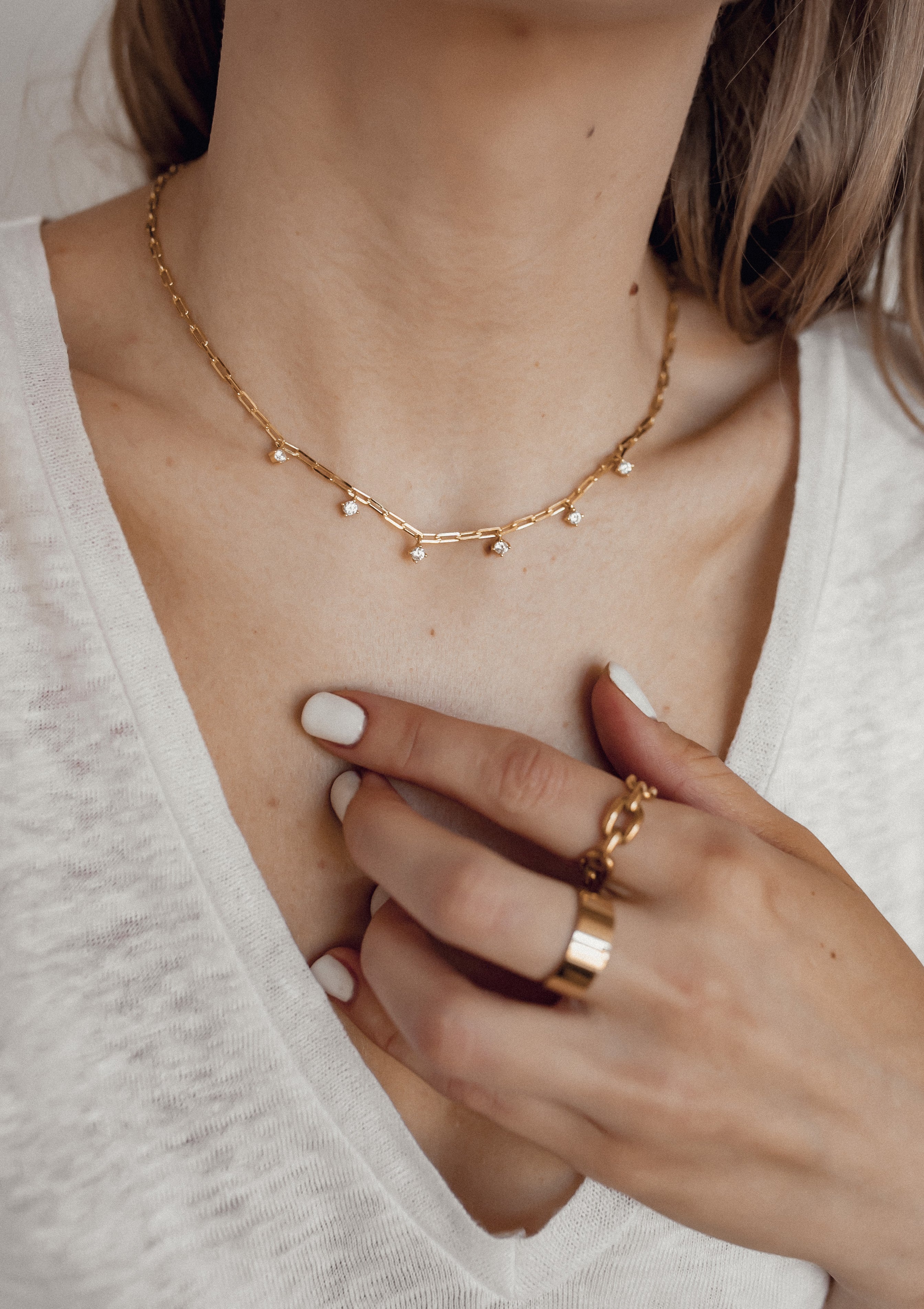 Cable Chain Ring Gold - Image 8