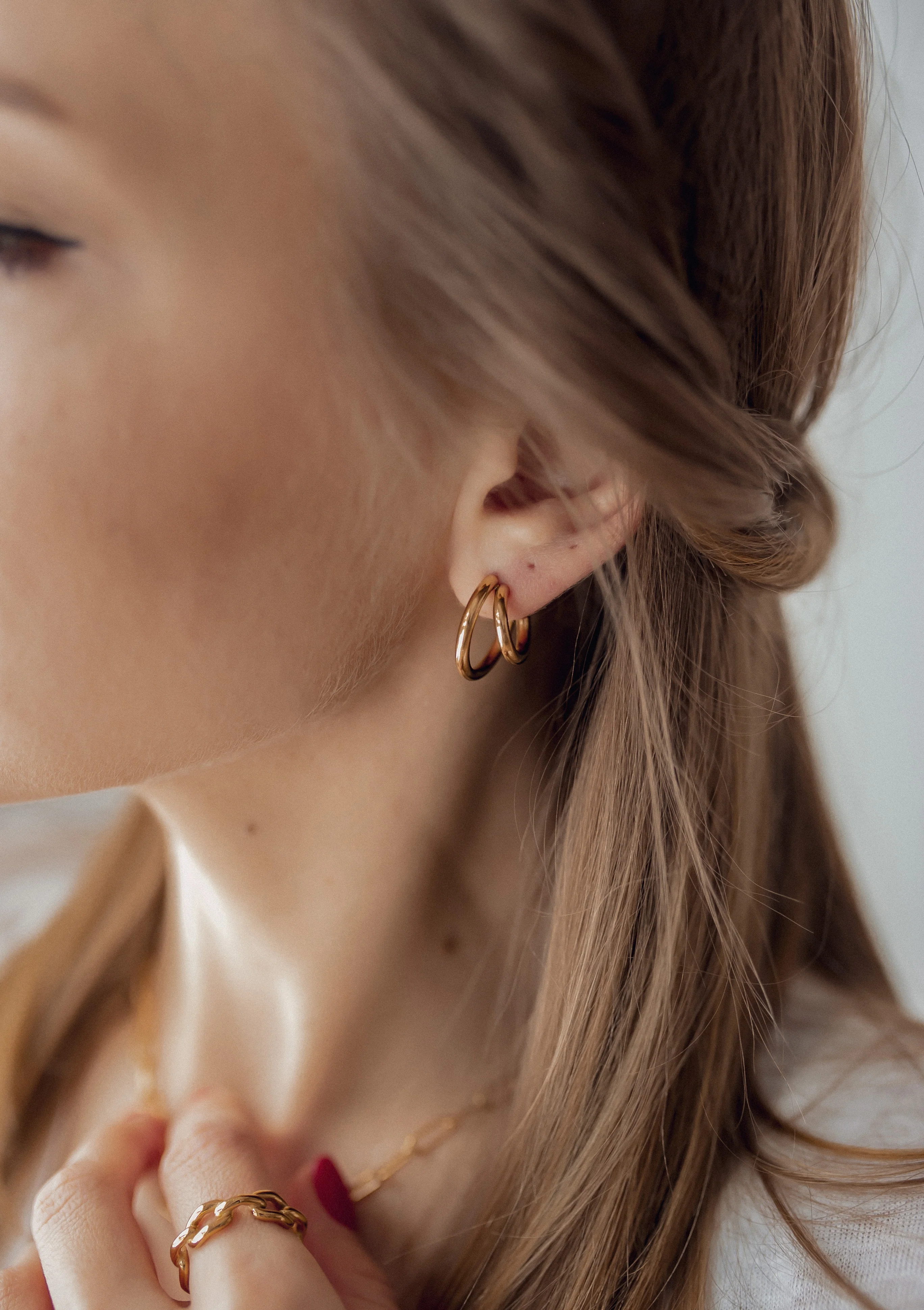 Cable Chain Ring Gold - Image 9