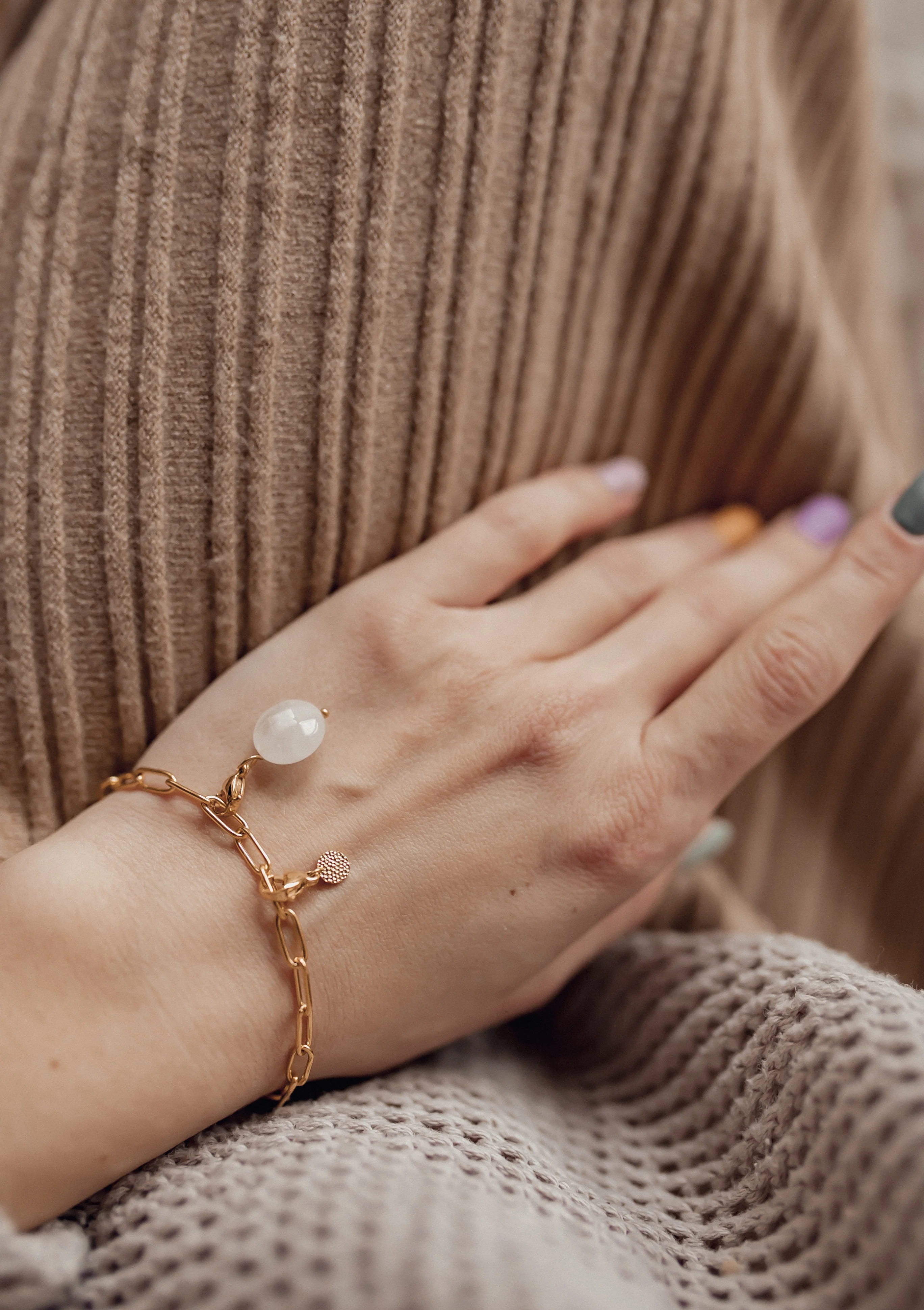 Chunky Chain Bracelet Gold - Image 5