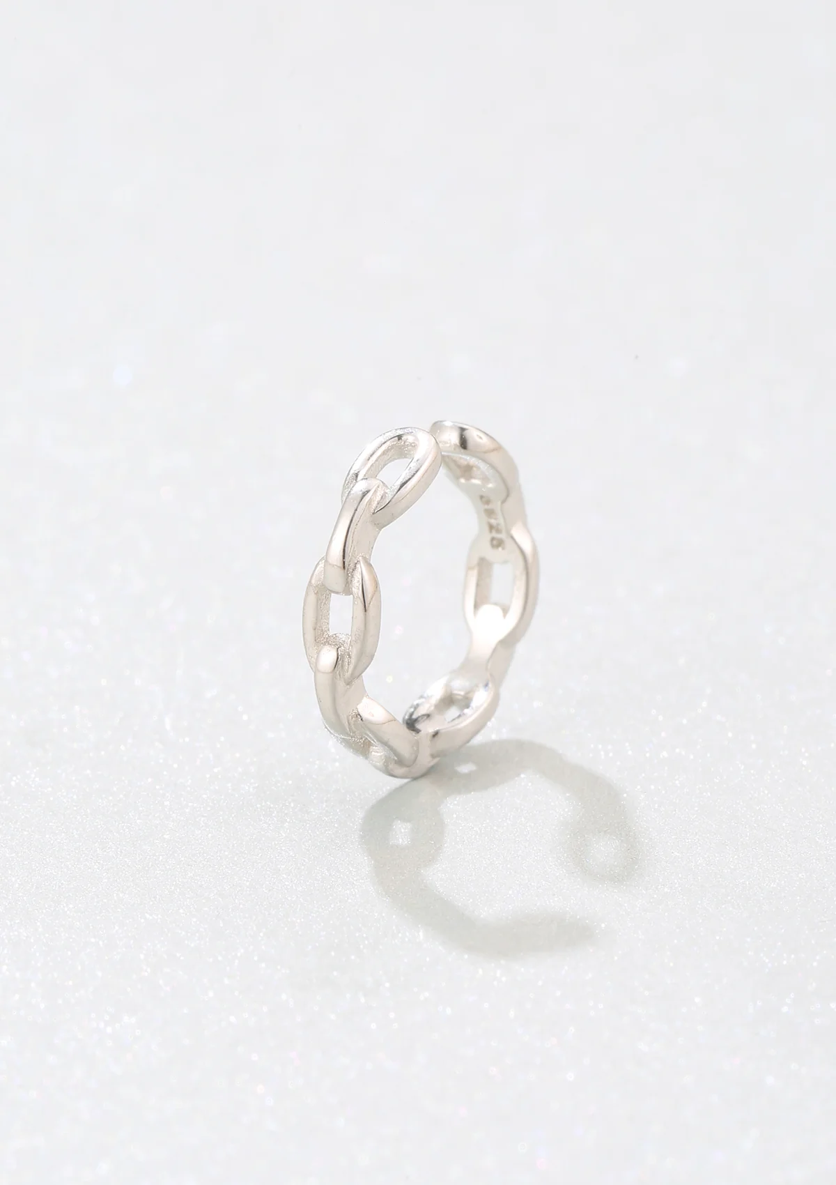 Chunky Chain Ear Cuff Sterling Silver - Image 3