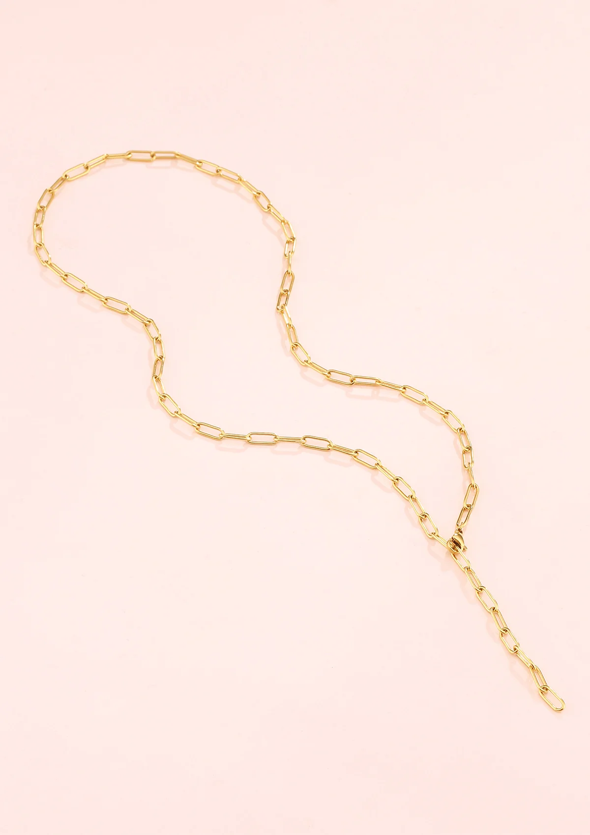 Chunky Chain Y Necklace Gold - Image 15