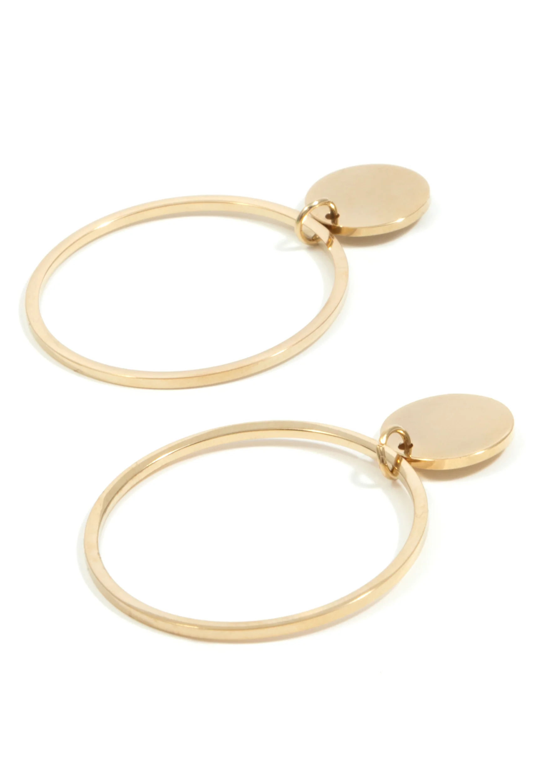 Circle Hoop Earring Gold - Image 3