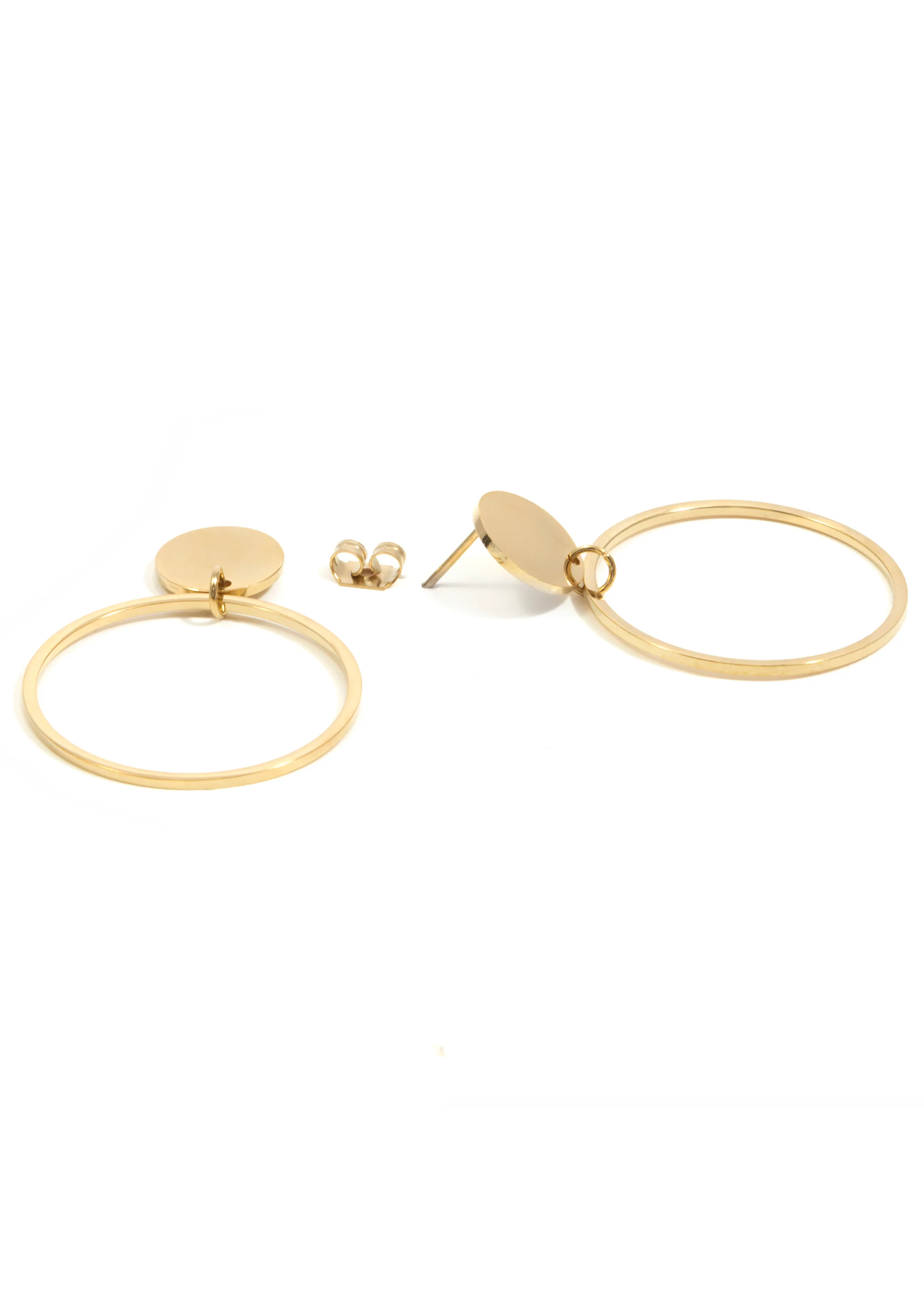 Circle Hoop Earring Gold - Image 5