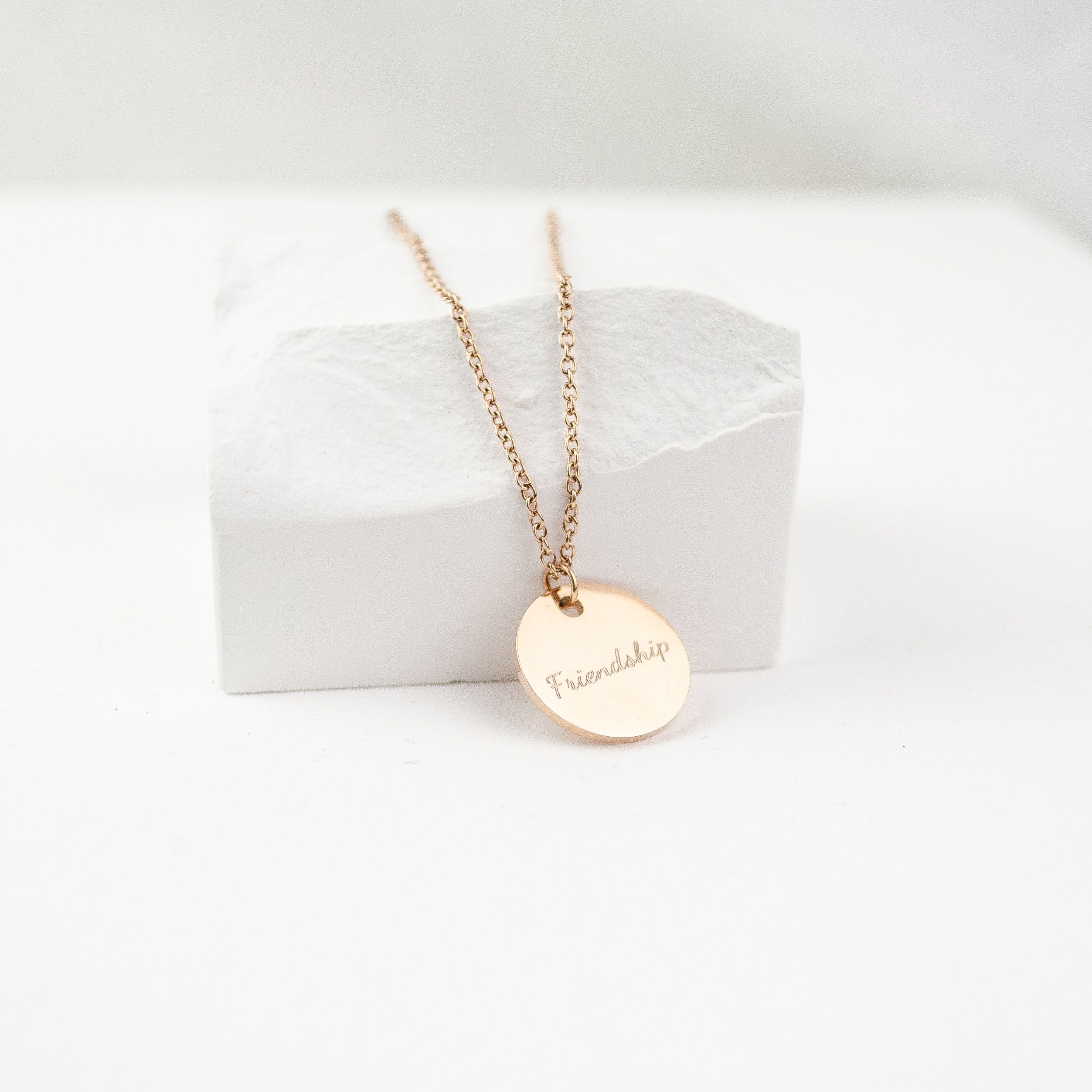 Circle Necklace Rose Gold - Image 3