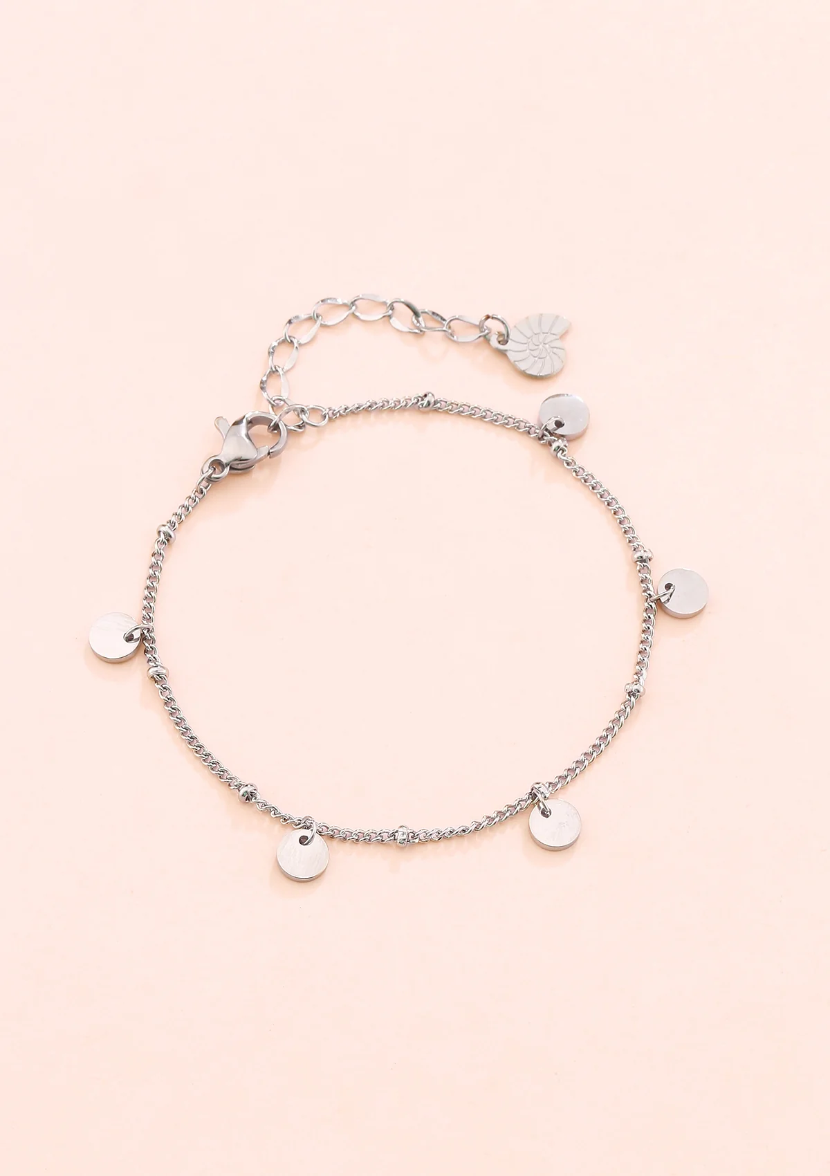Circles Bobble Chain Bracelet Silver - Image 3