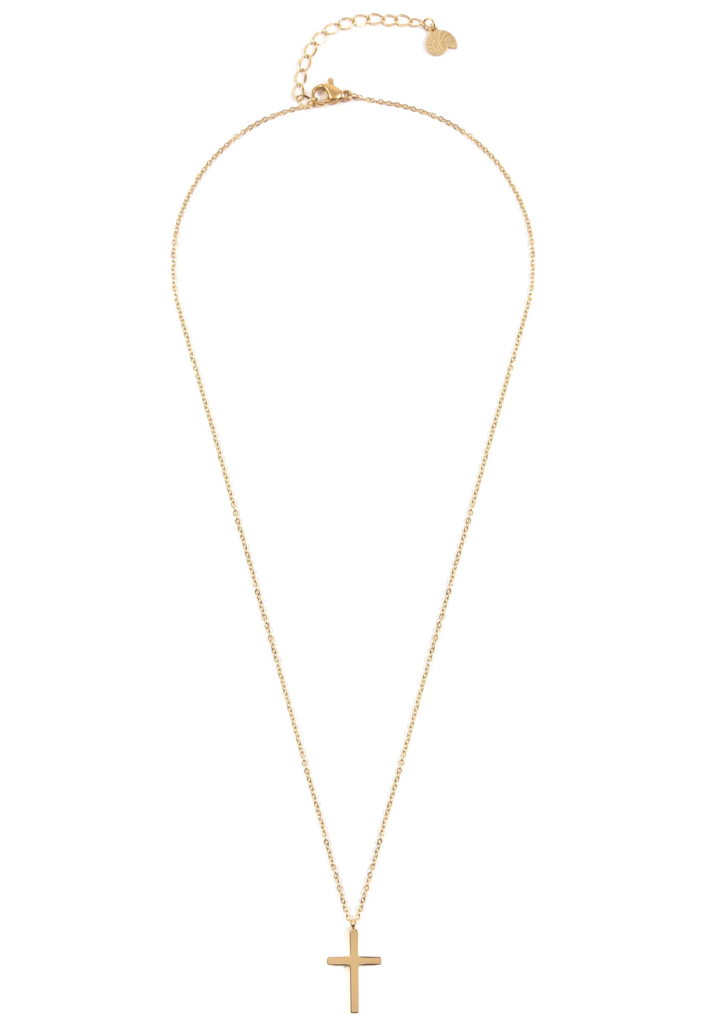 Cross Pendant Necklace Gold - Image 3