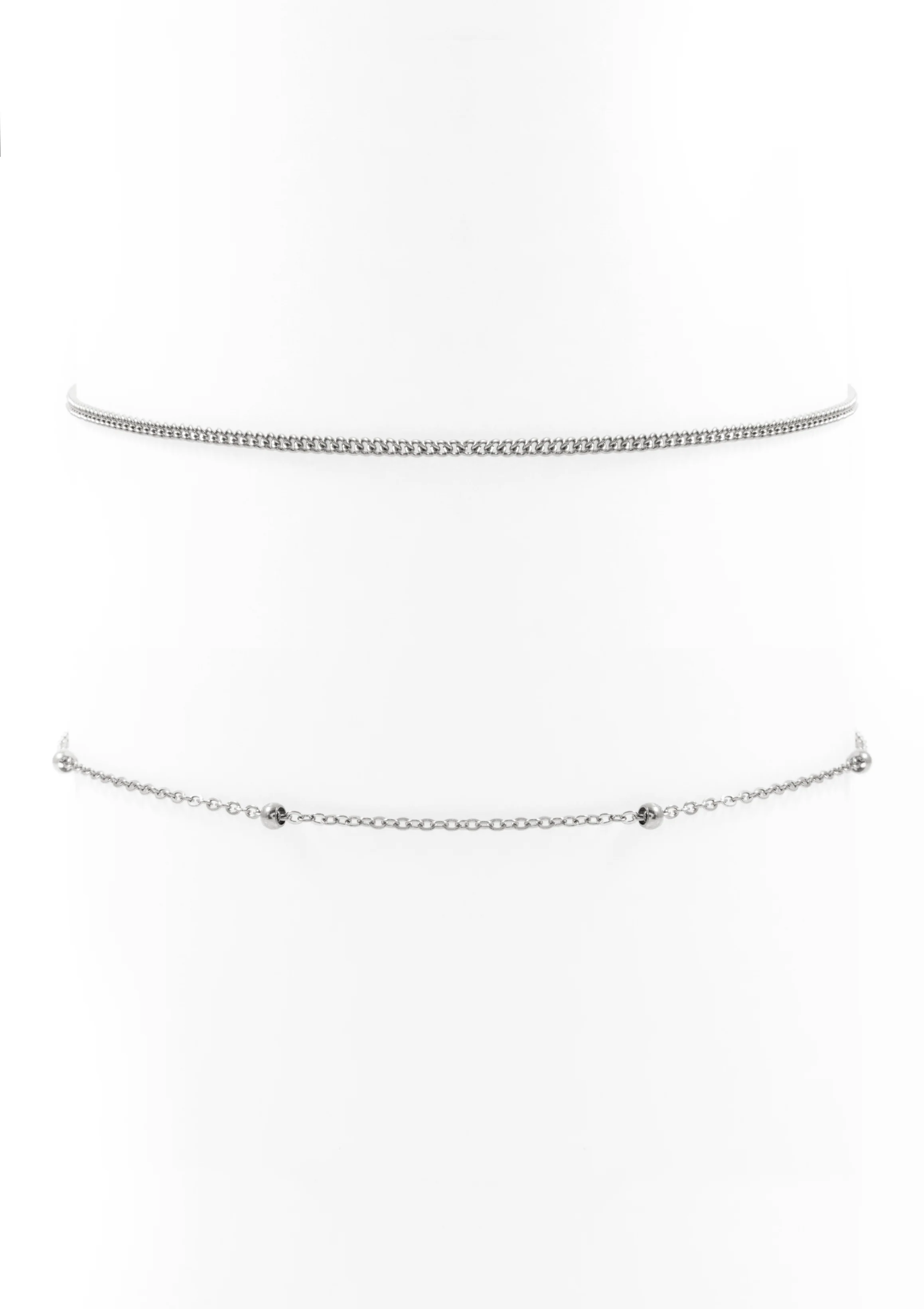 Delicate Choker Set Silver - Image 3