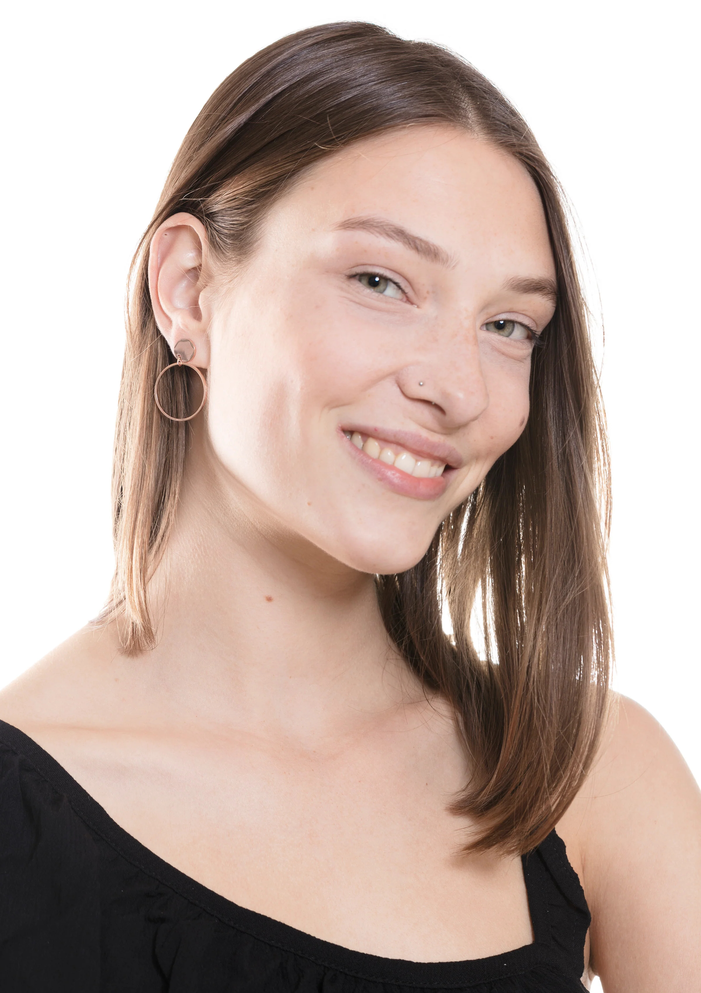 Delicate Circle Hoop Earrings - Image 5