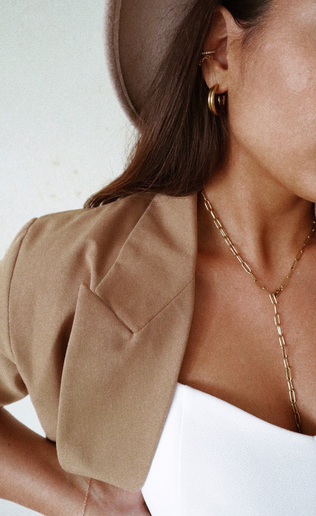 Diamond Ear Cuff Sterling Silver Gold - Image 26