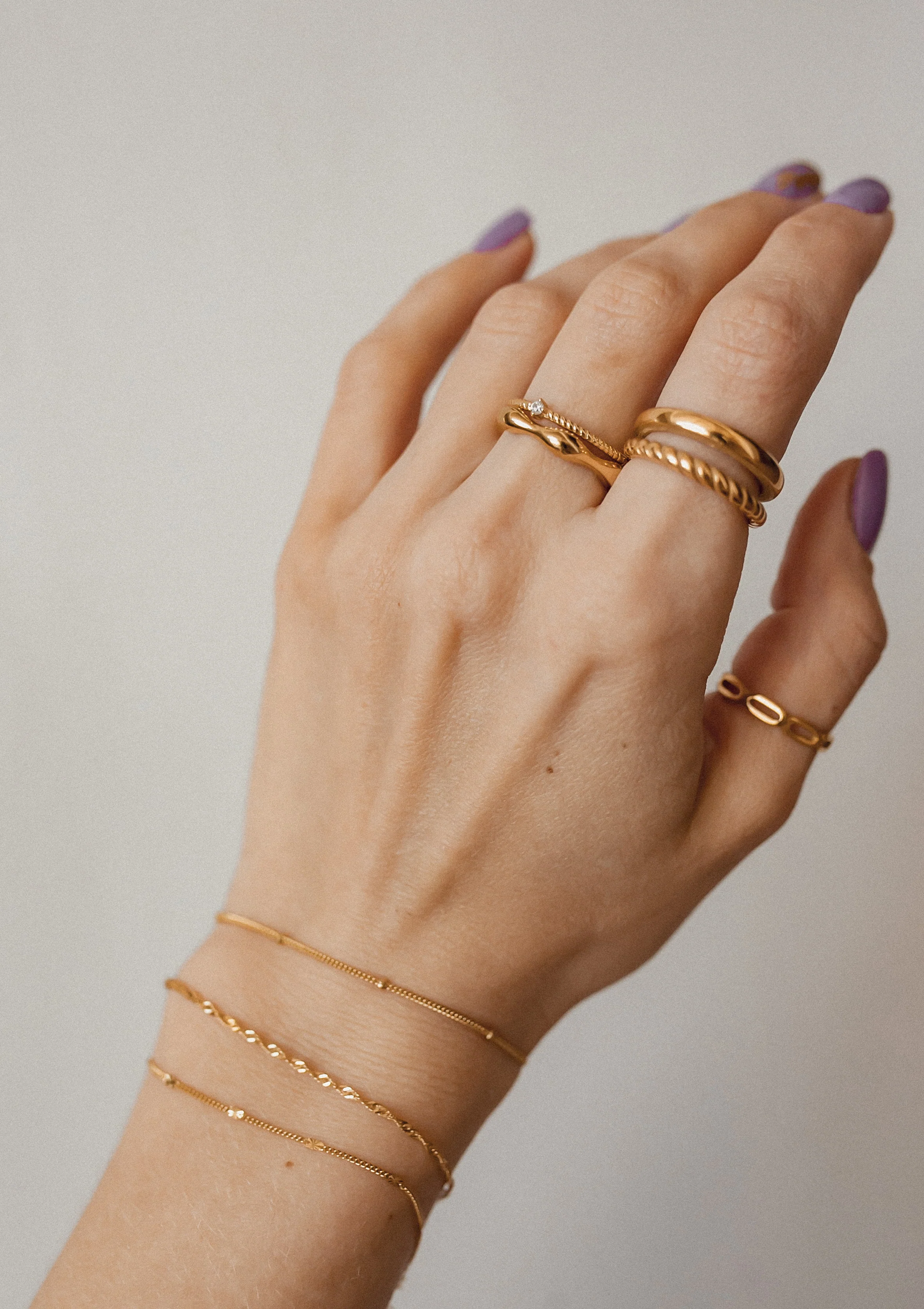 Double Band Ring Gold - Image 5