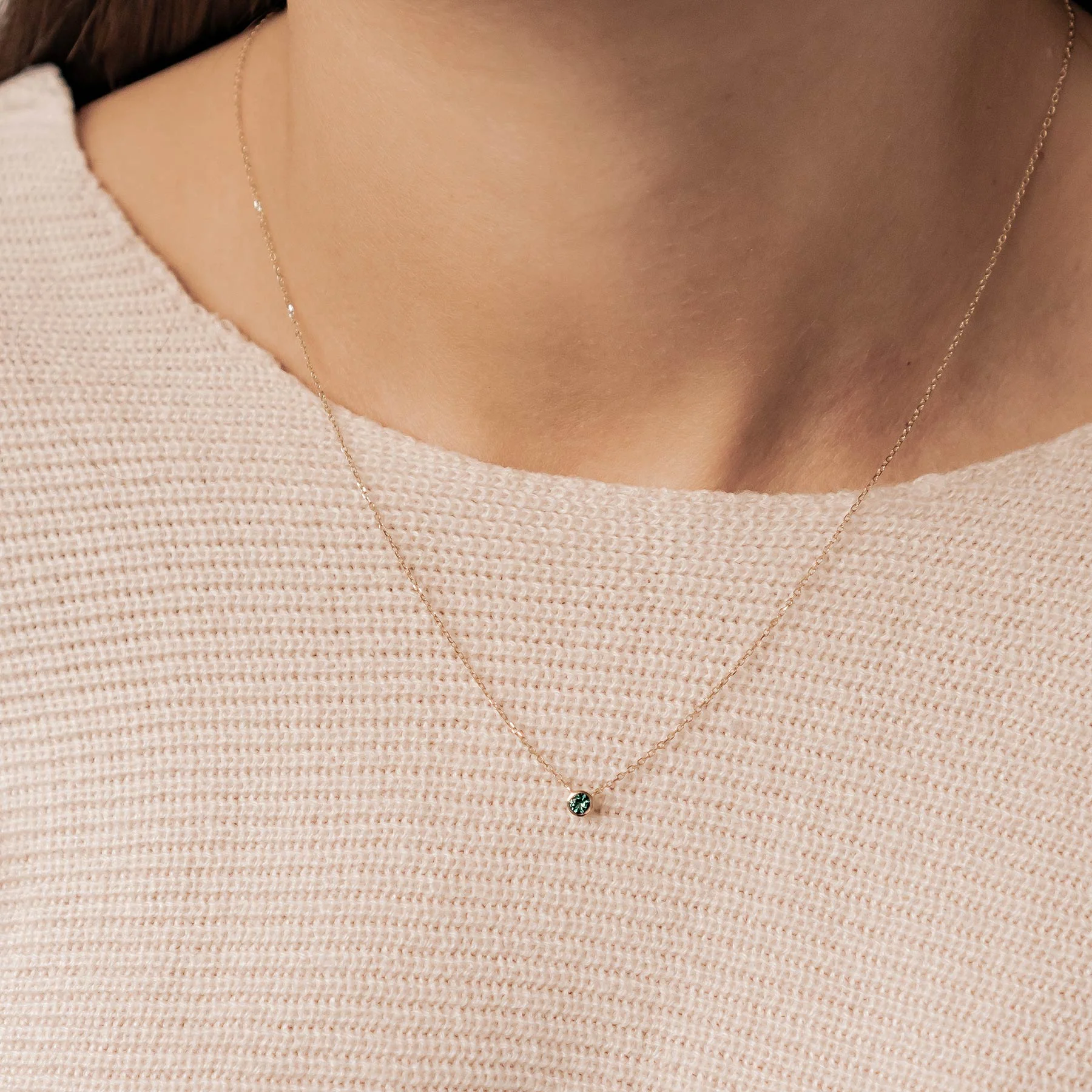 Evergreen Soul 14K Gold Emerald Necklace - Image 3