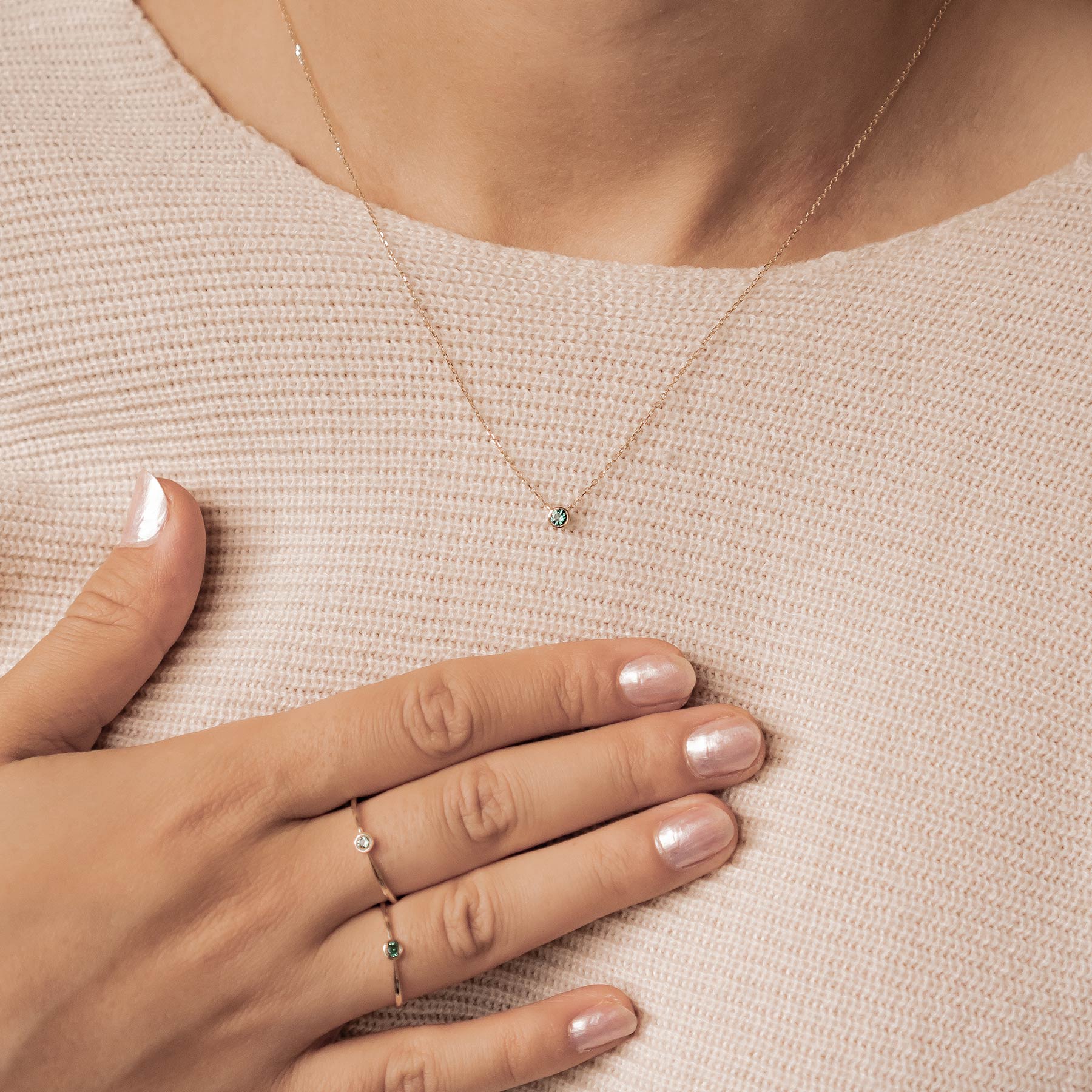 Evergreen Soul 14K Gold Emerald Necklace - Image 5