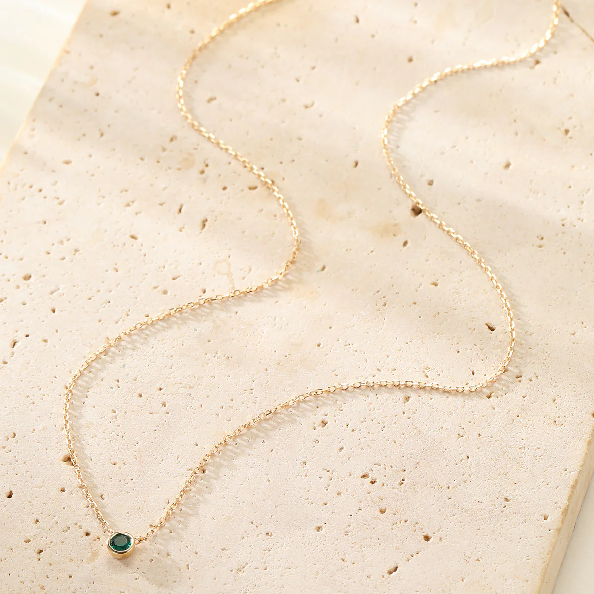 Evergreen Soul 14K Gold Emerald Necklace - Image 6