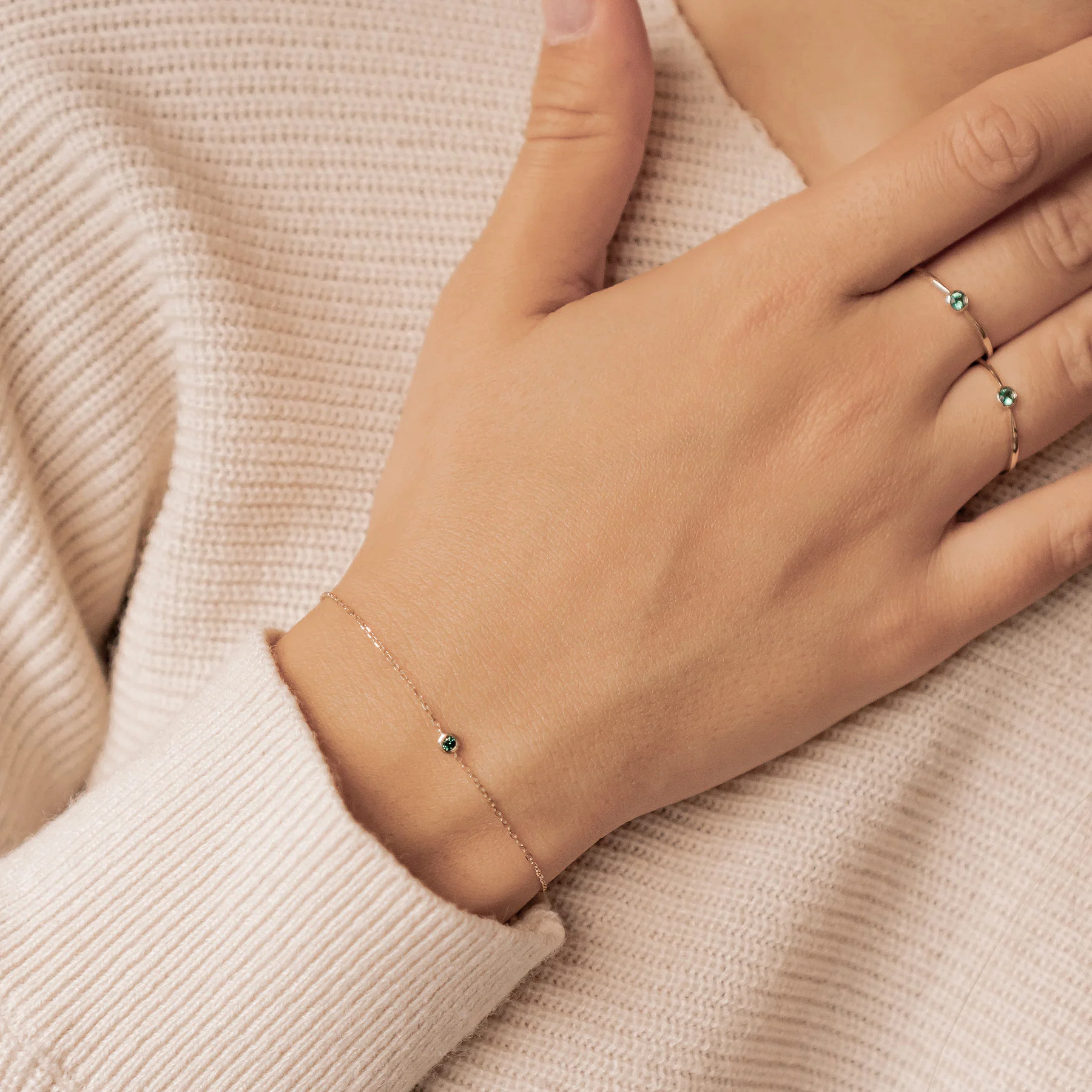 Evergreen Soul 14K Gold Emerald Ring - Image 5