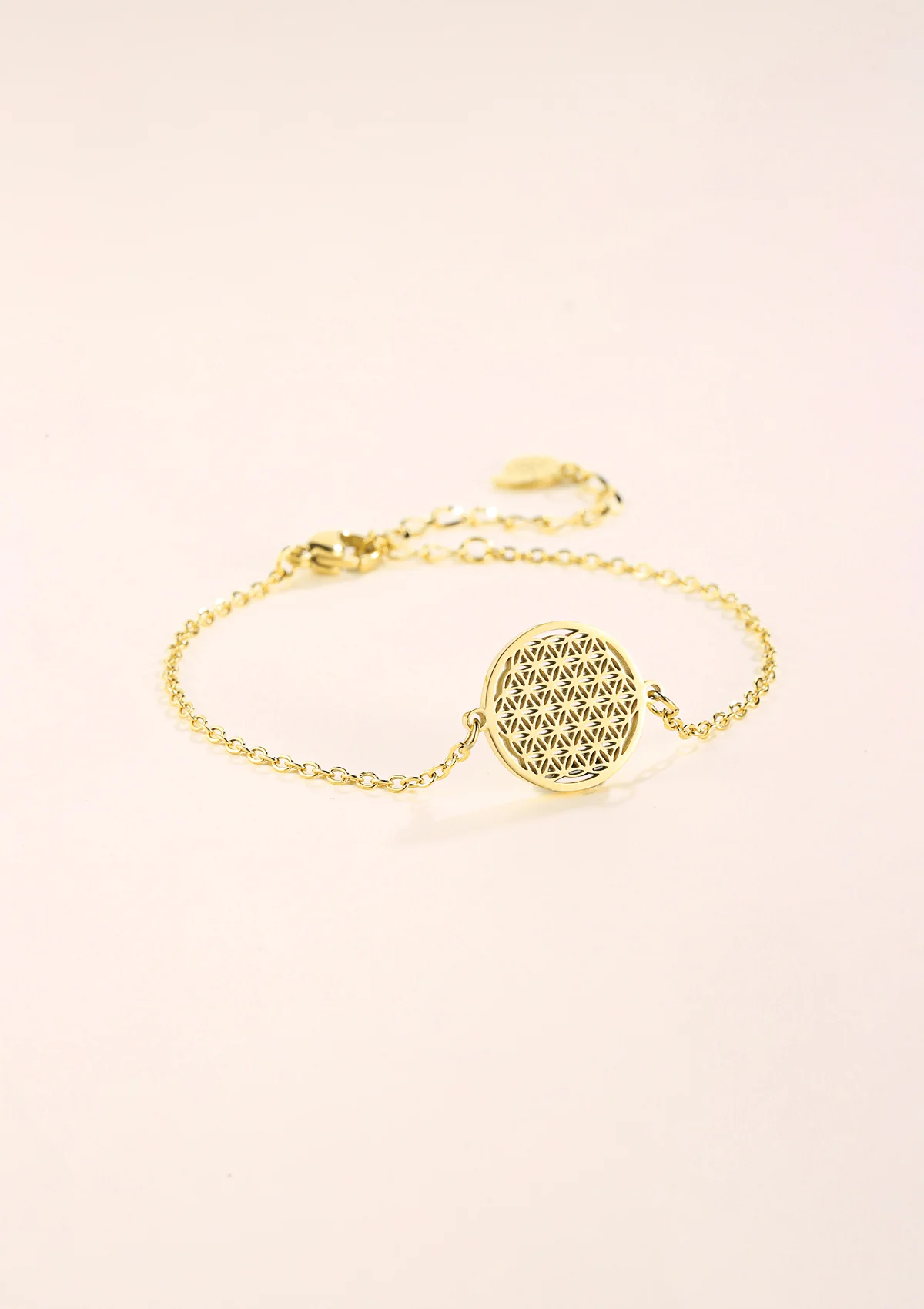 Flower of Life Bracelet Gold - Image 3