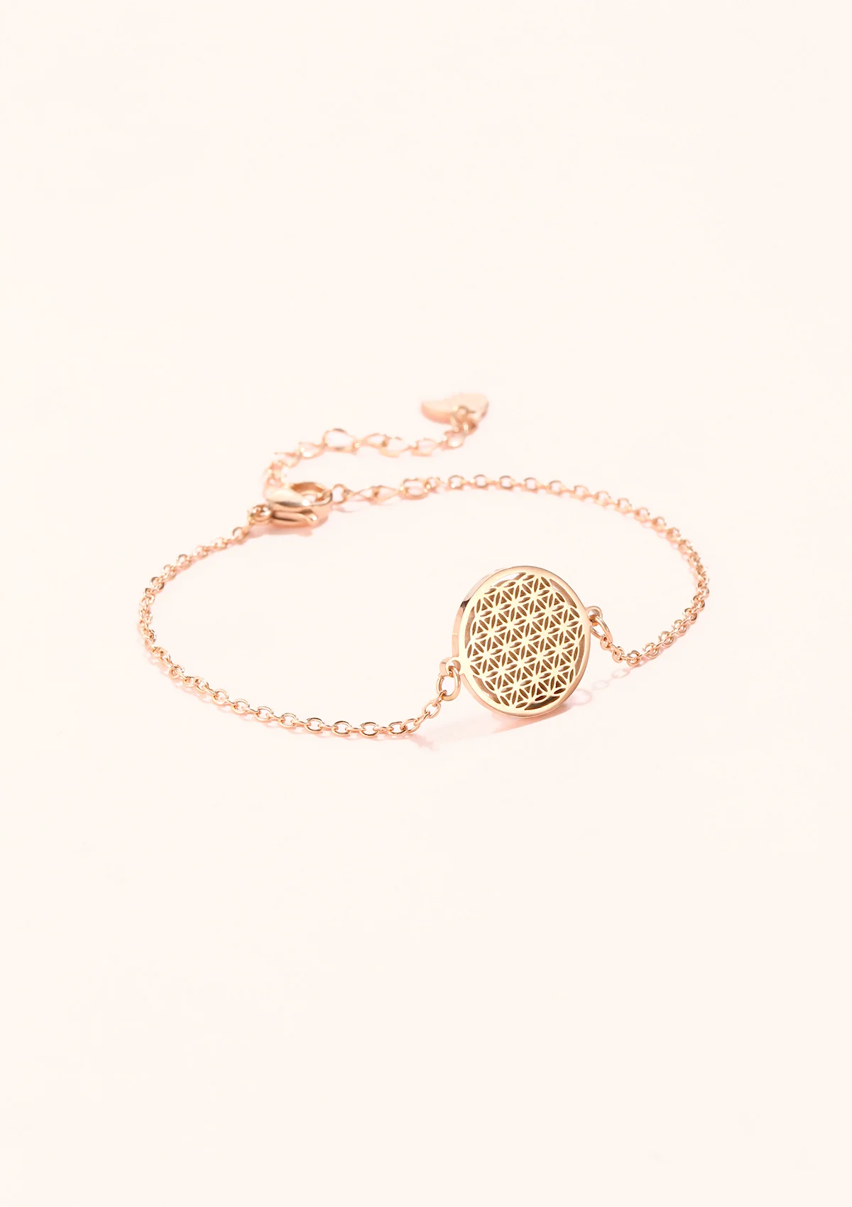 Flower of Life Bracelet Rose Gold - Image 3