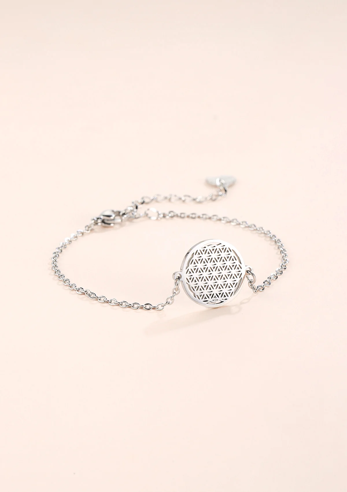 Flower of Life Bracelet Silver - Image 3