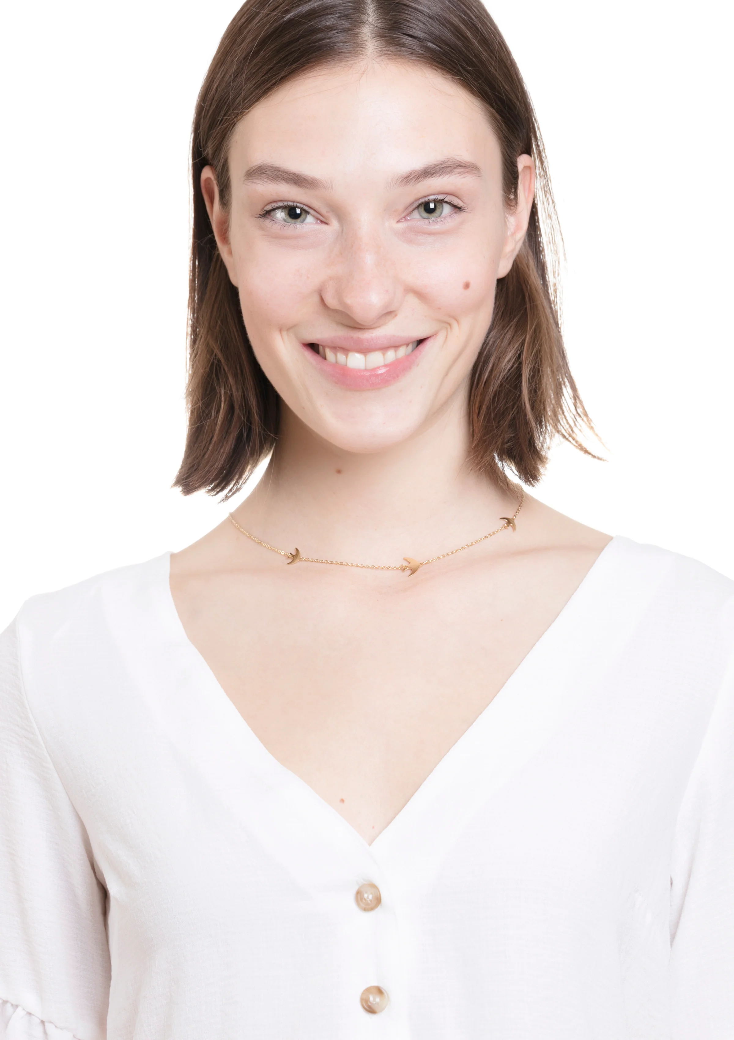 Flying Birds Necklace Gold - Image 3