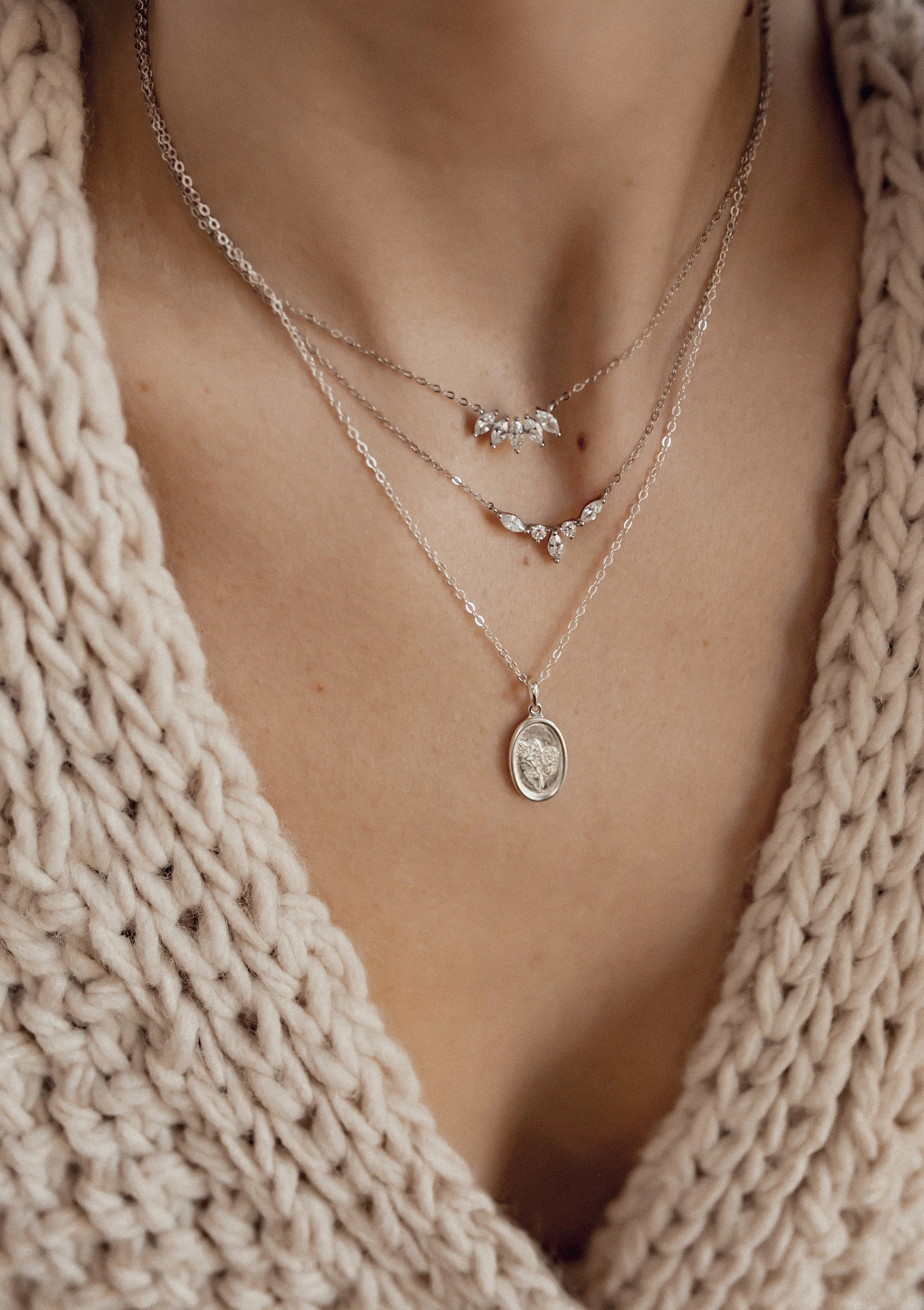 Gemstone Crown Necklace Sterling Silver - Image 22