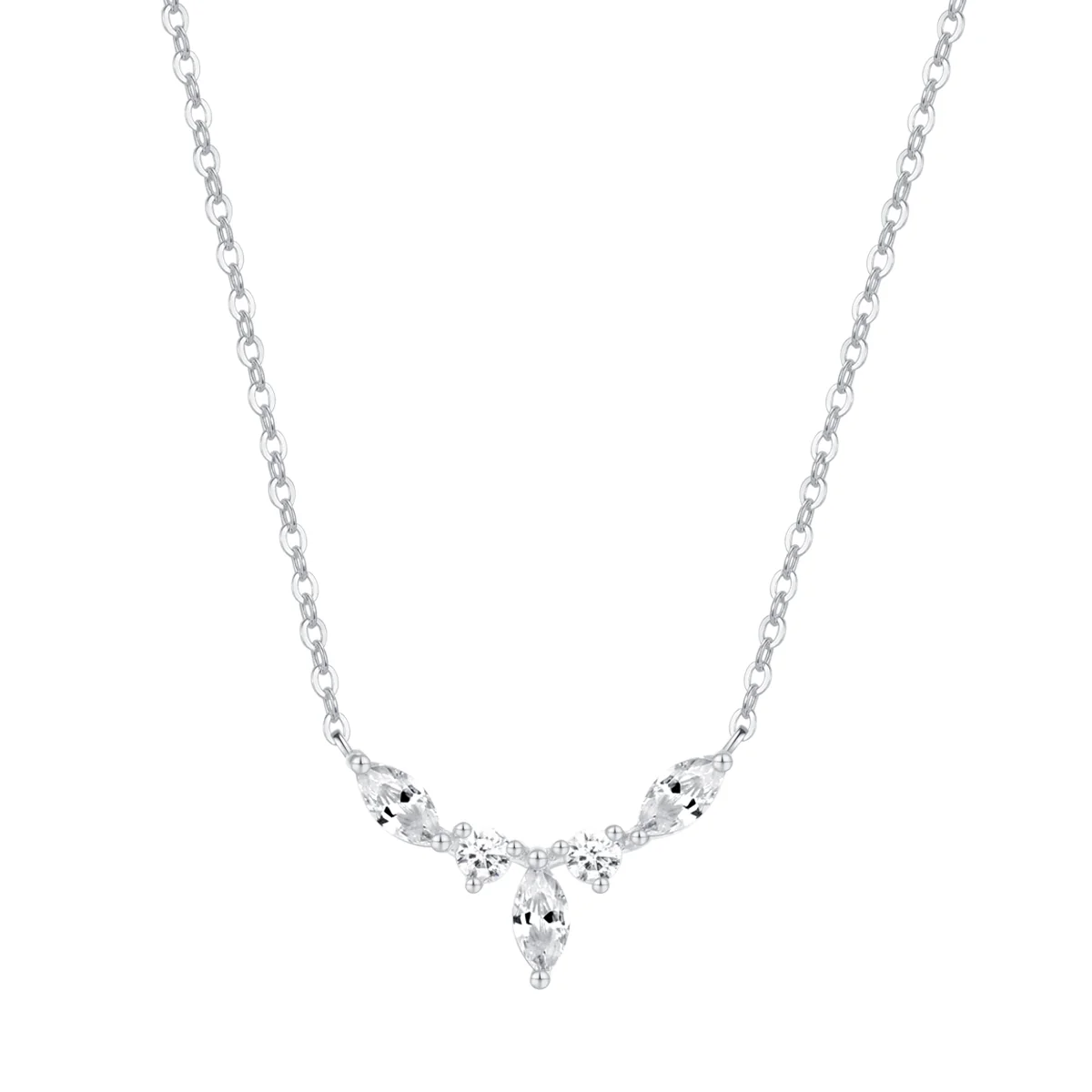 Gemstone Crown Necklace Sterling Silver - Image 3