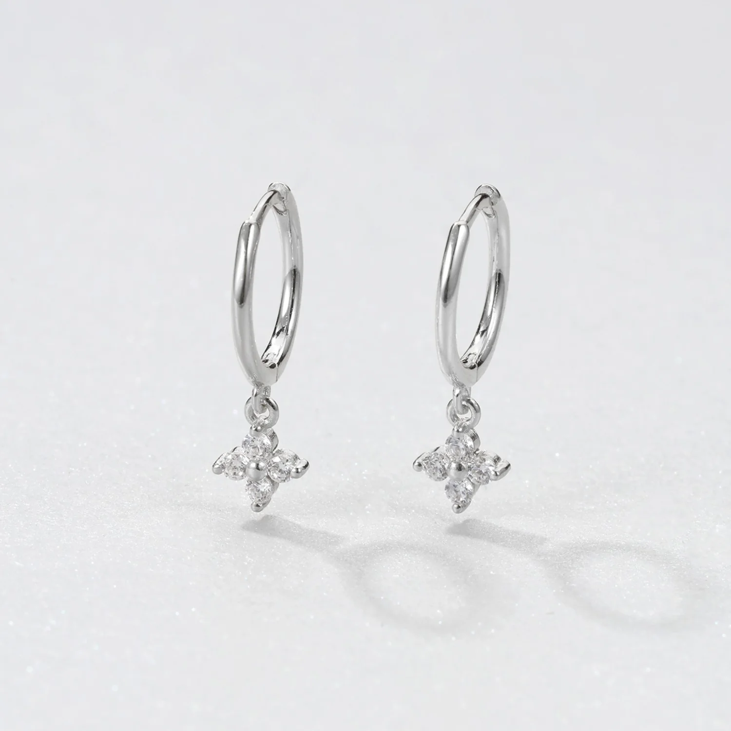 Gemstone Huggie Earrings Sterling Silver - Image 6