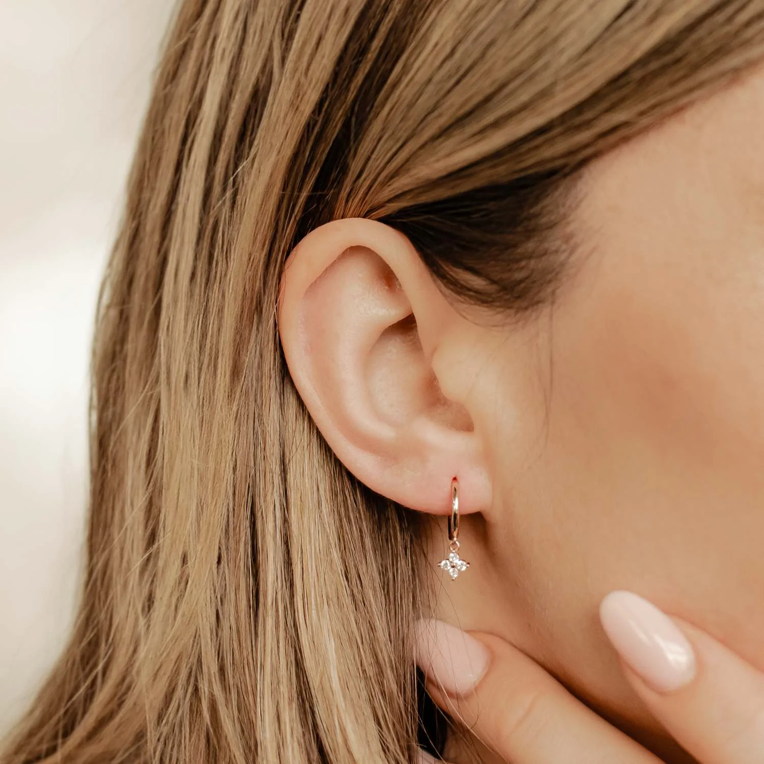 Gemstone Huggie Earrings Sterling Silver - Image 8