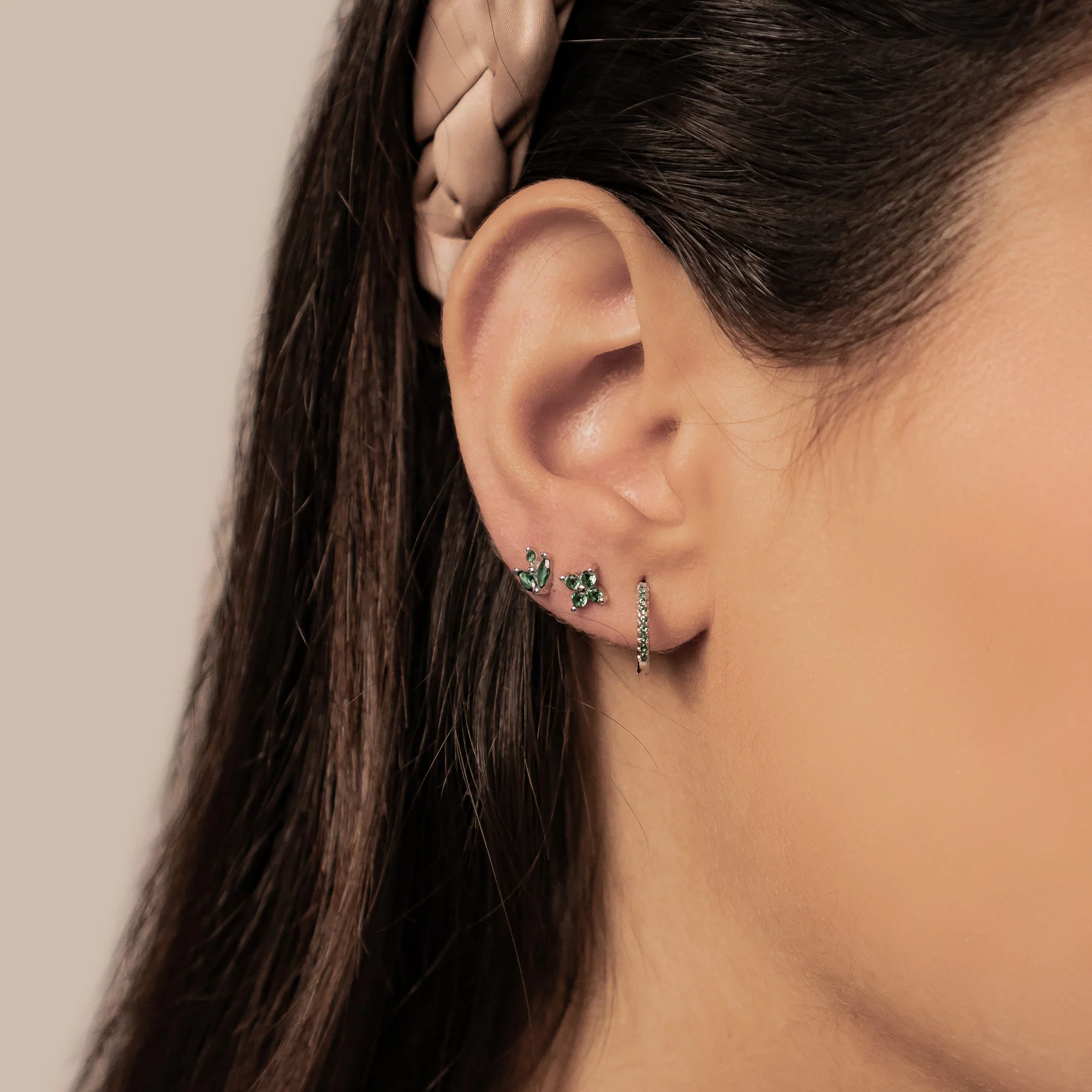 Green Gemstones Earring Set Sterling Silver - Image 7