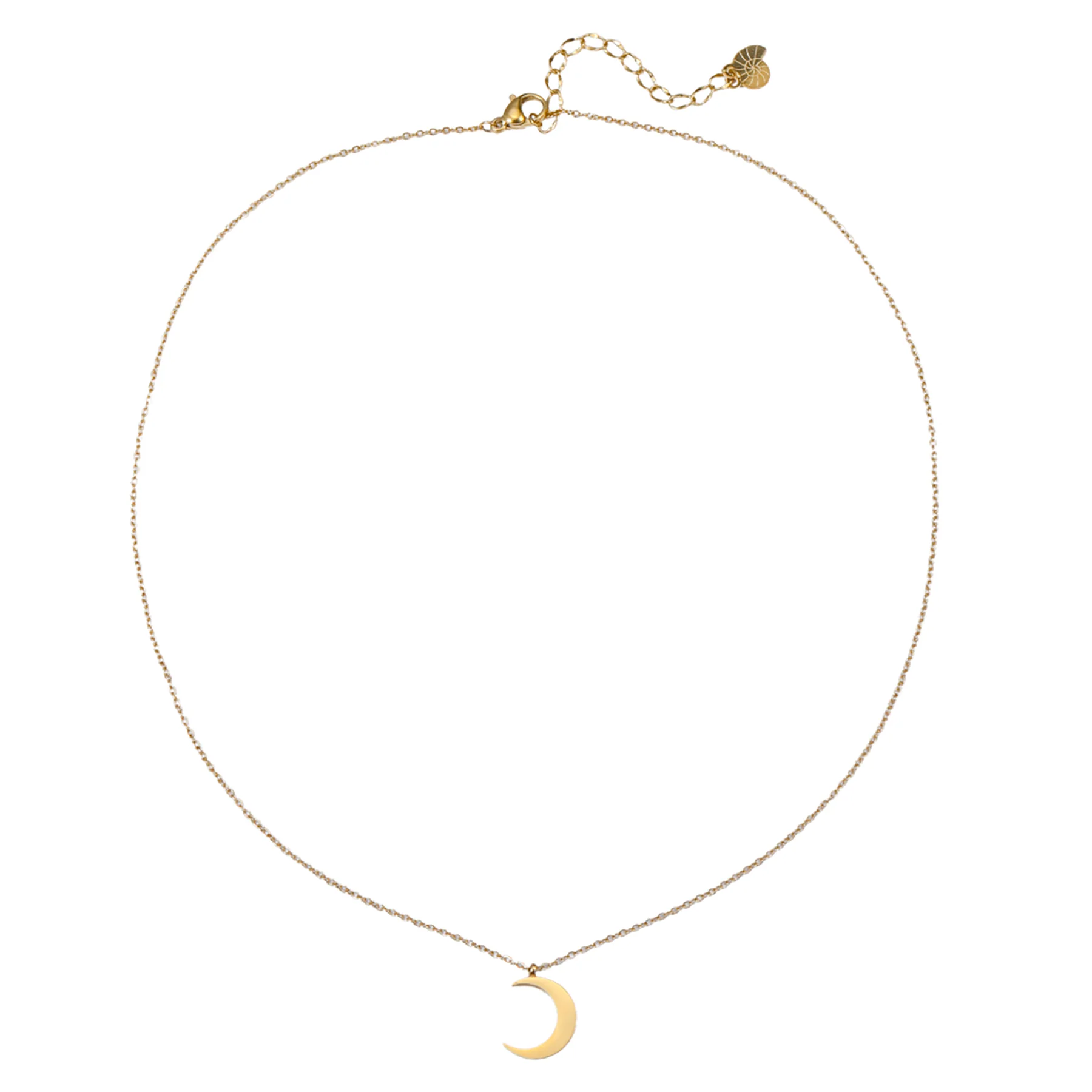 Half Moon Delicate Necklace Gold - Image 13