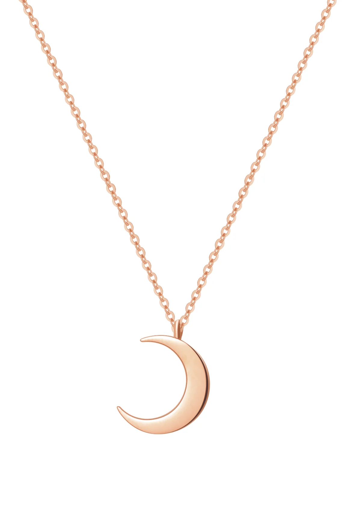 Half Moon Delicate Necklace Rose Gold - Image 3
