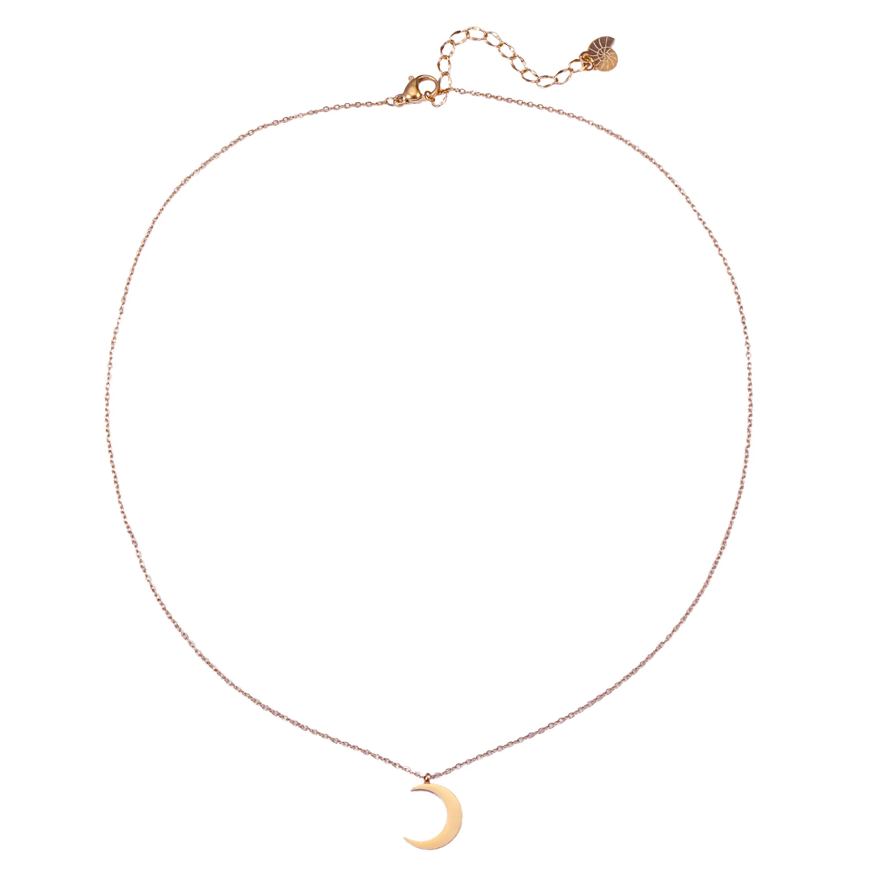 Half Moon Delicate Necklace Rose Gold - Image 9
