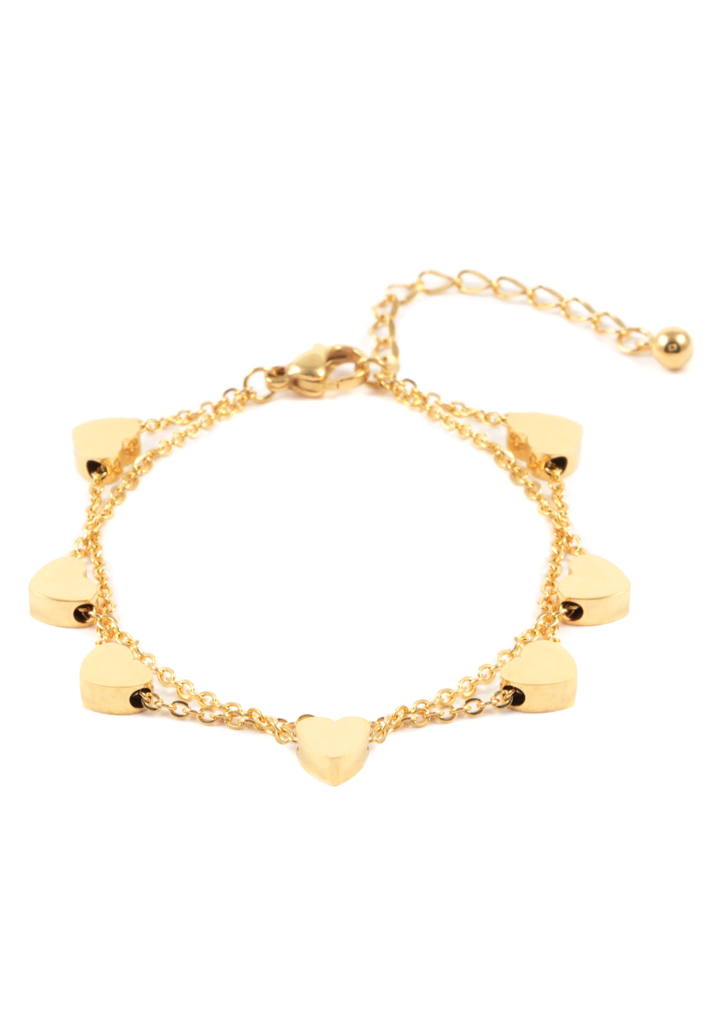 Heart Delicate Bracelet Gold - Image 6