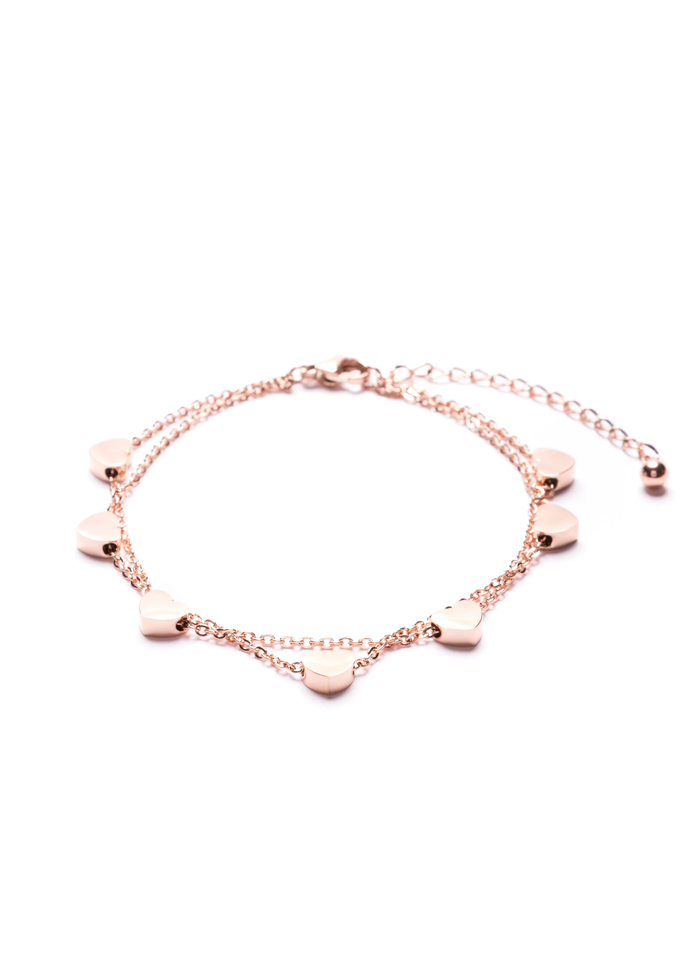 Heart Delicate Bracelet Rose Gold - Image 4