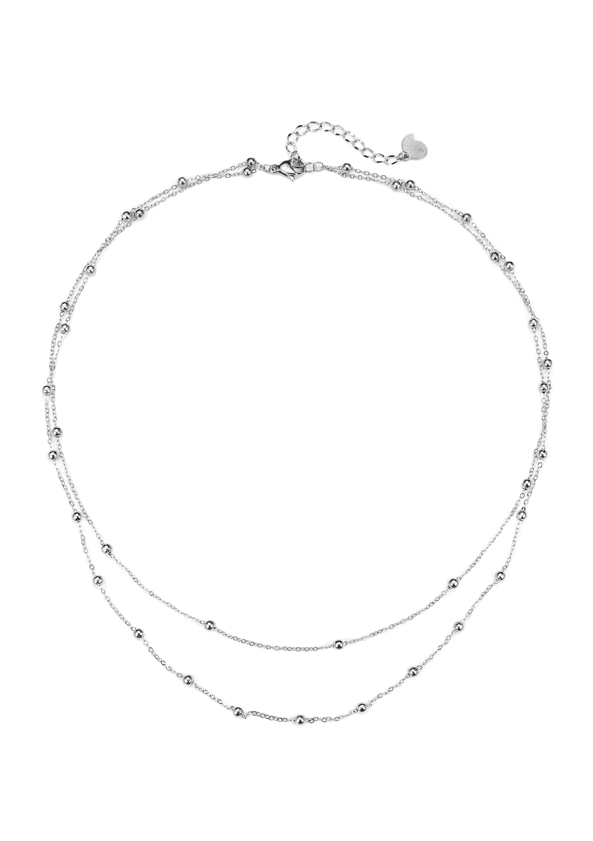 Layered Necklace Silver - Image 3