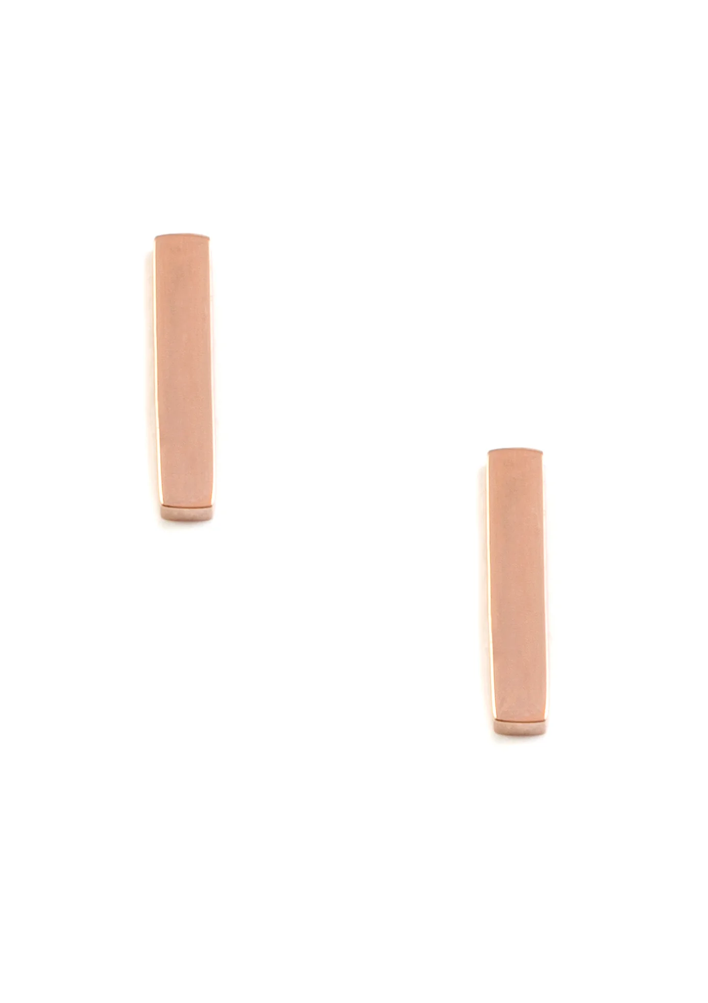 Modern Lines Earrings in Rose Gold - Image 4