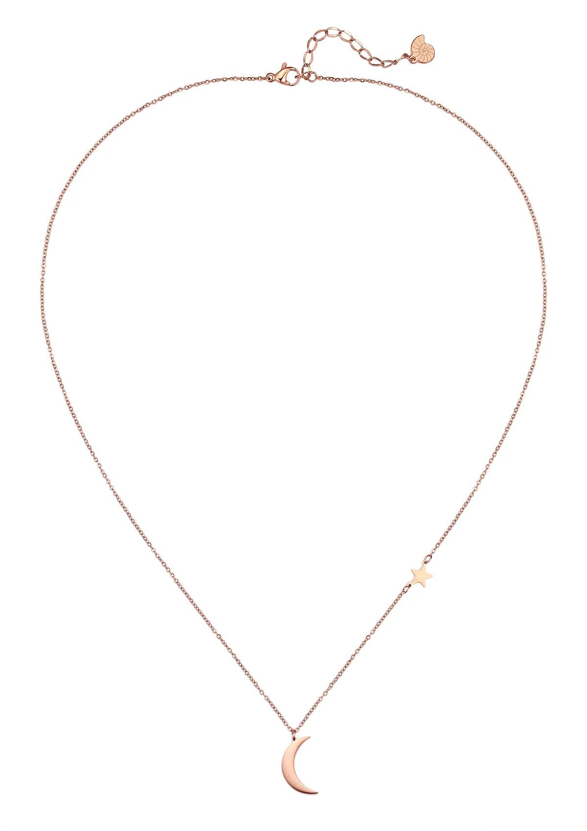 Moon and Star Necklace Rose Gold - Image 3