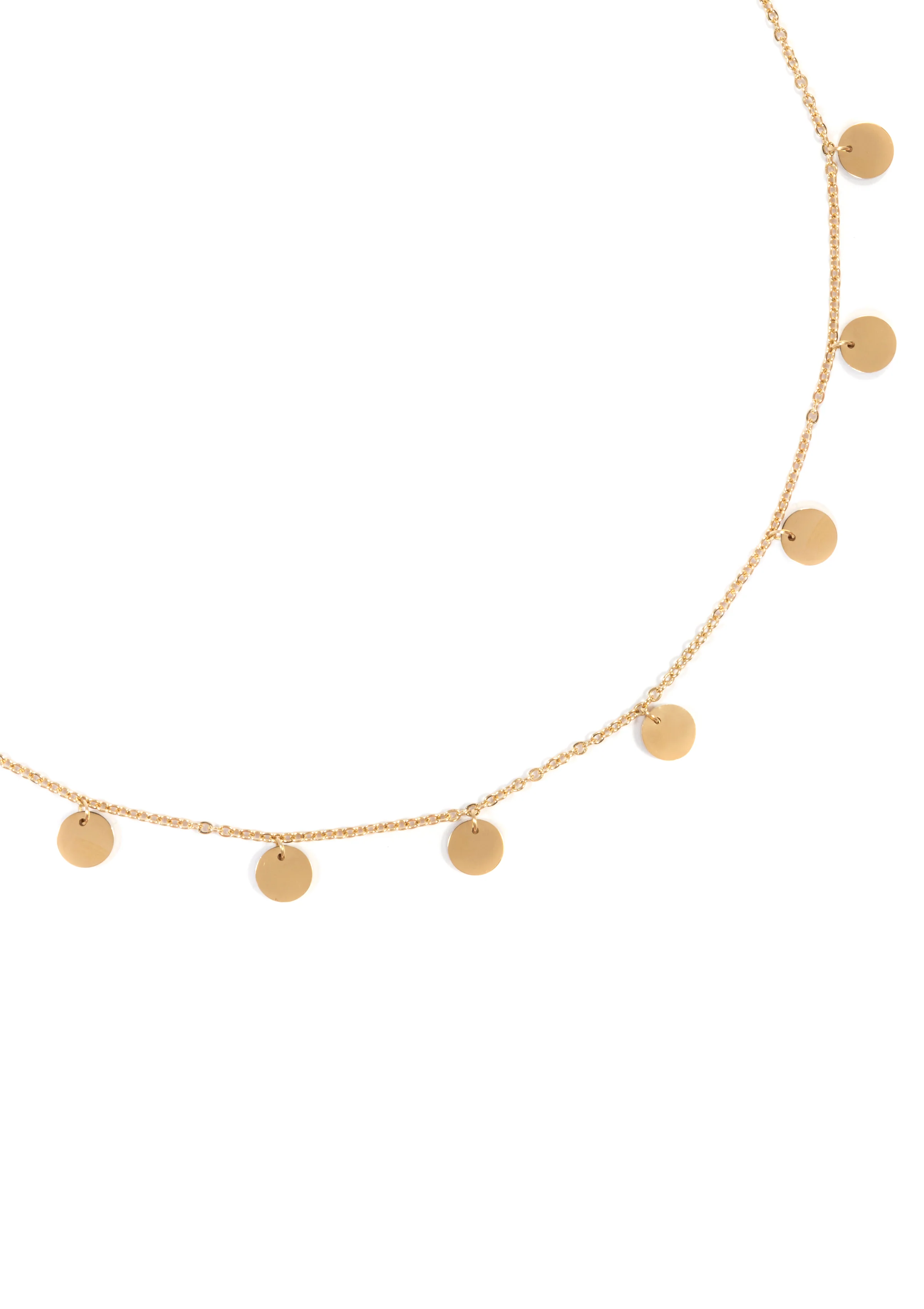 Multi Circles Necklace Gold - Image 4