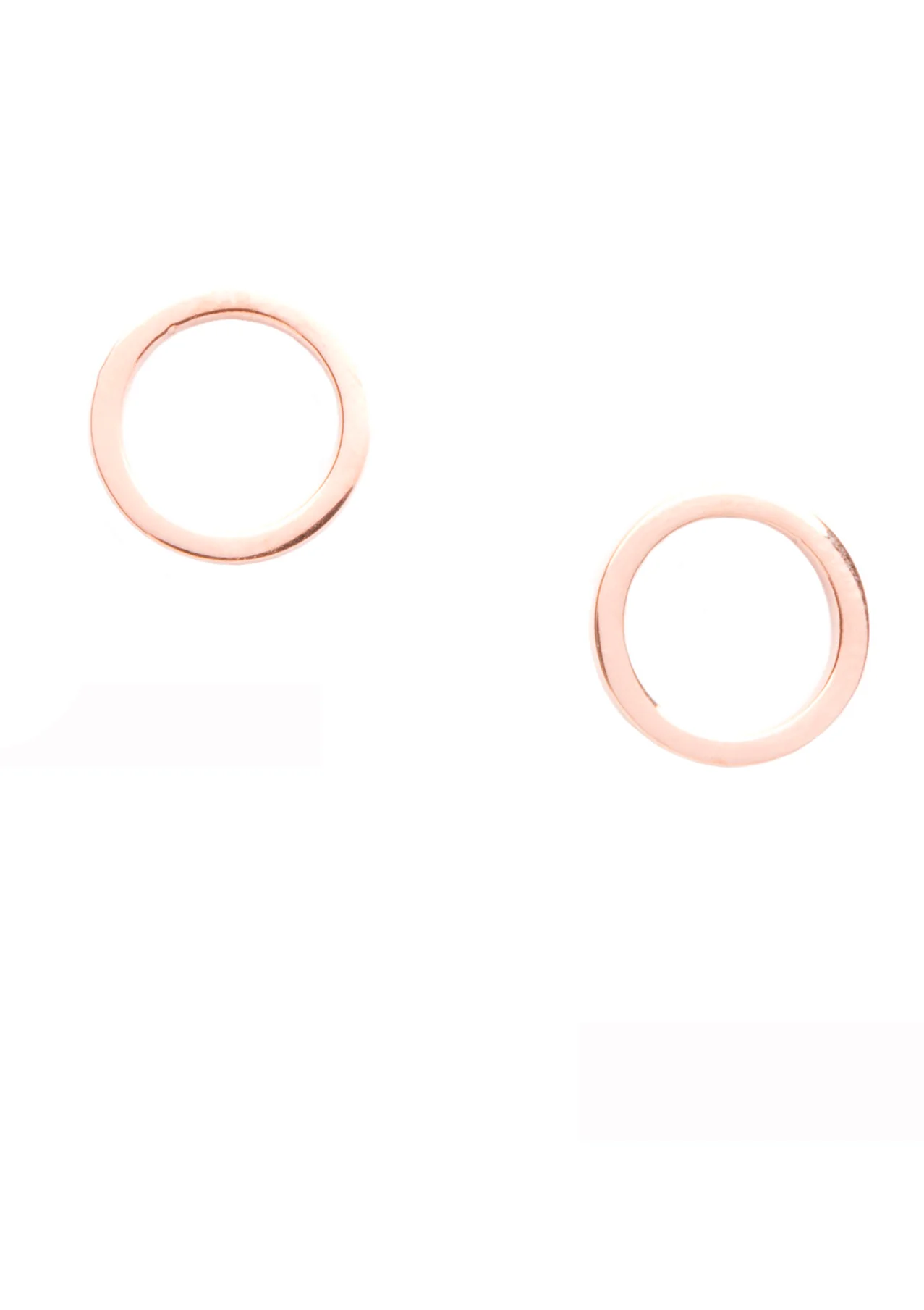 Open Circle Stud Earrings - Image 3