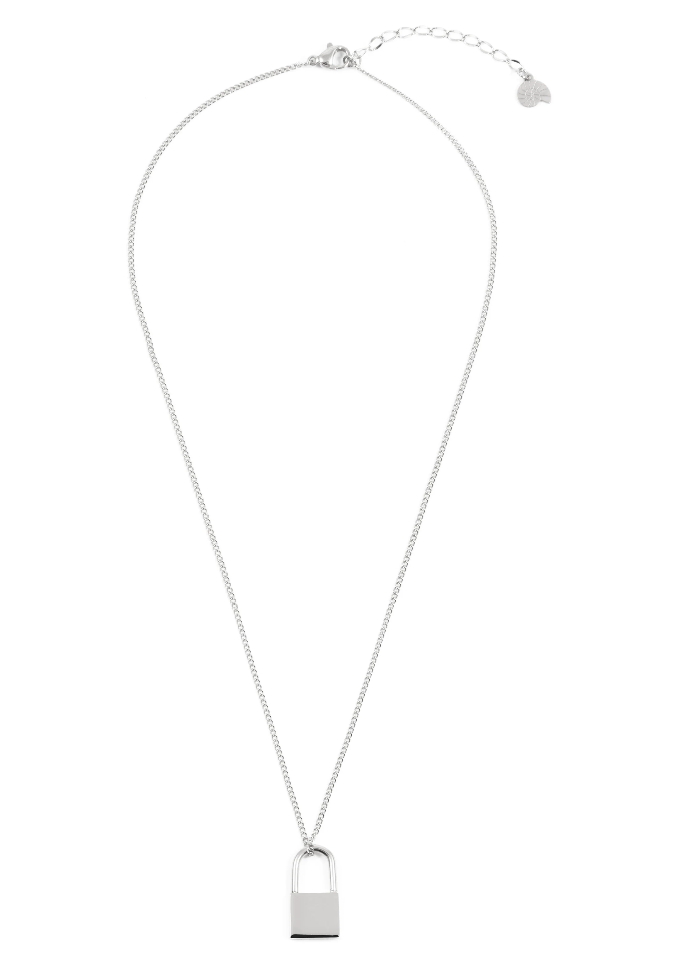 Padlock Pendant Necklace Silver - Image 3