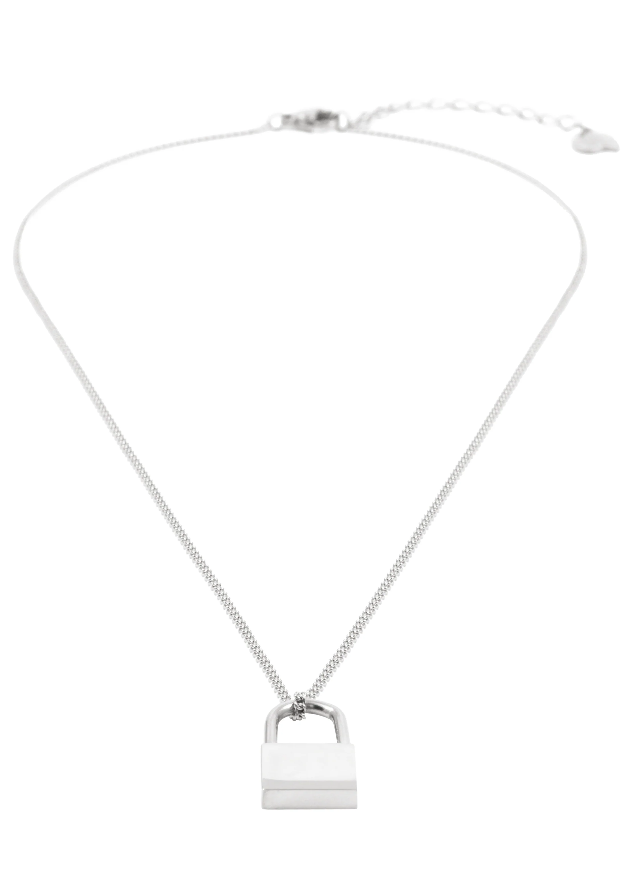 Padlock Pendant Necklace Silver - Image 4
