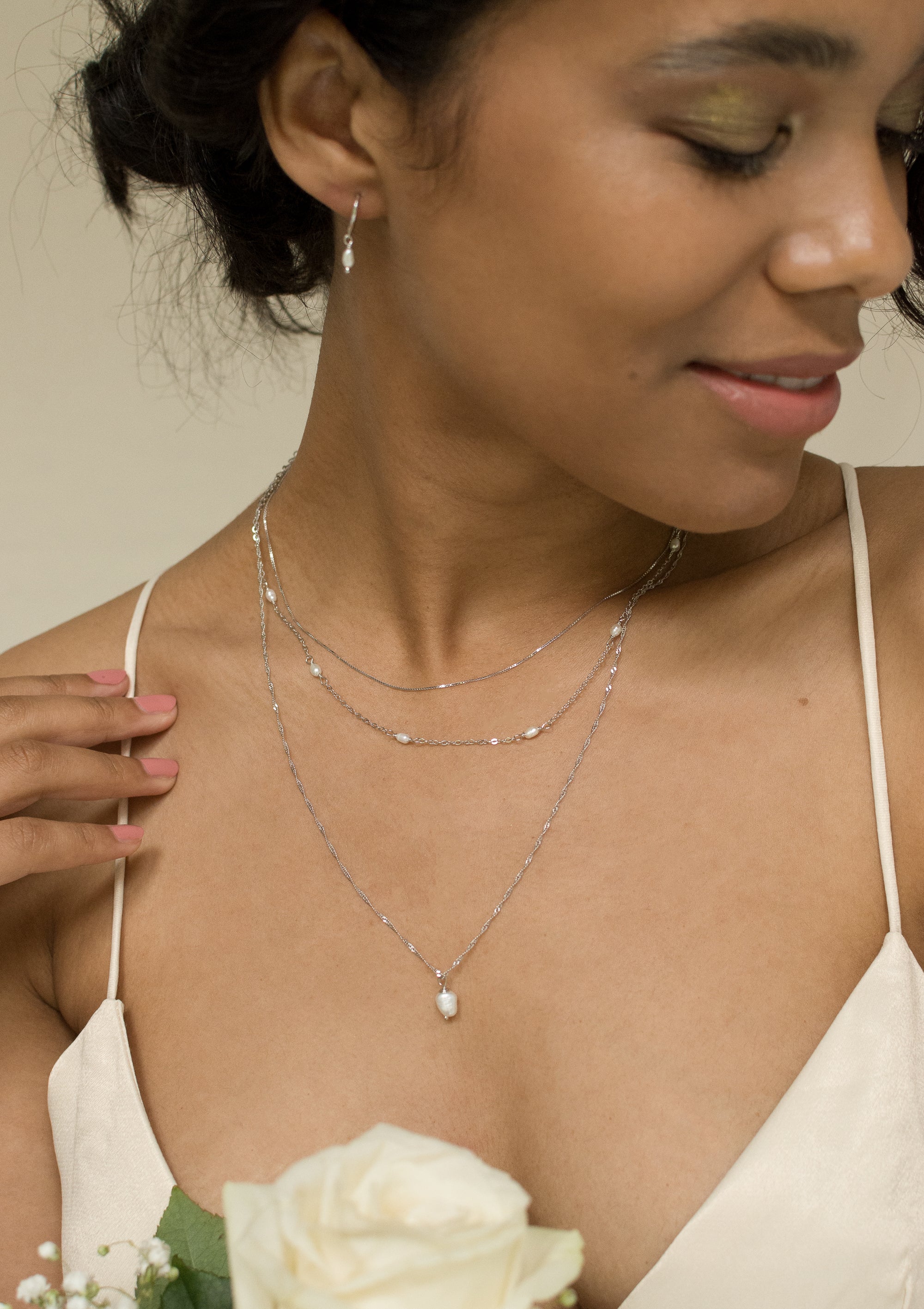 Pearl Chain Necklace Sterling Silver - Image 14