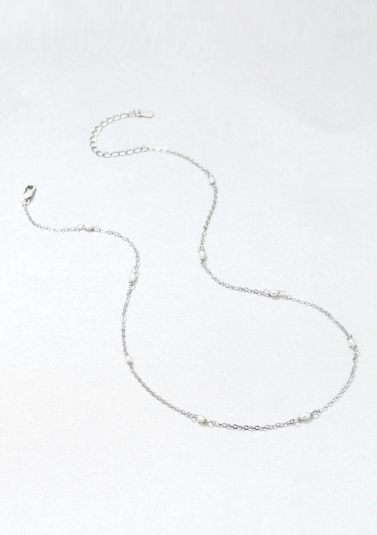 Pearl Chain Necklace Sterling Silver - Image 18