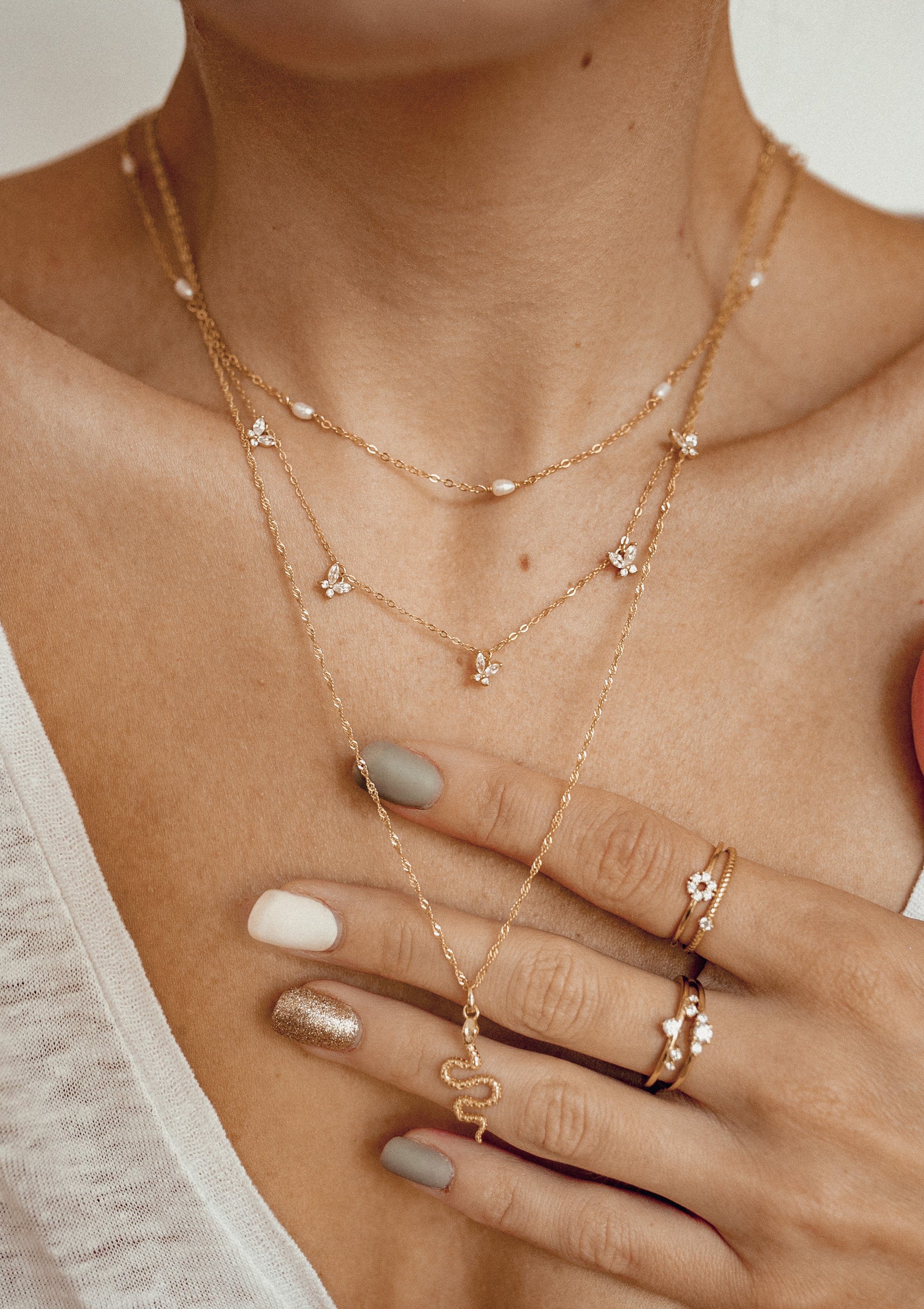 Pearl Chain Necklace Sterling Silver - Image 19