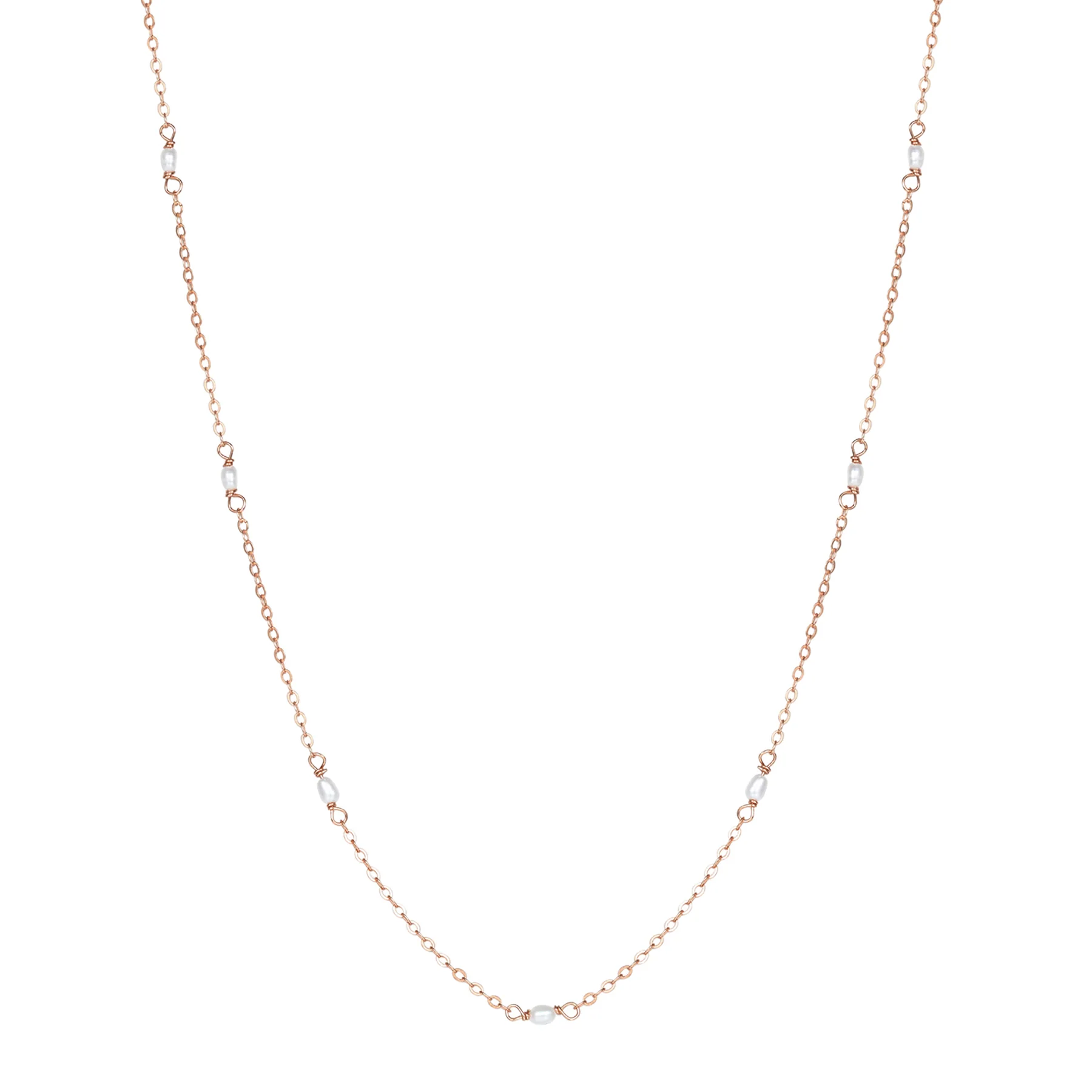 Pearl Chain Necklace Sterling Silver - Image 5