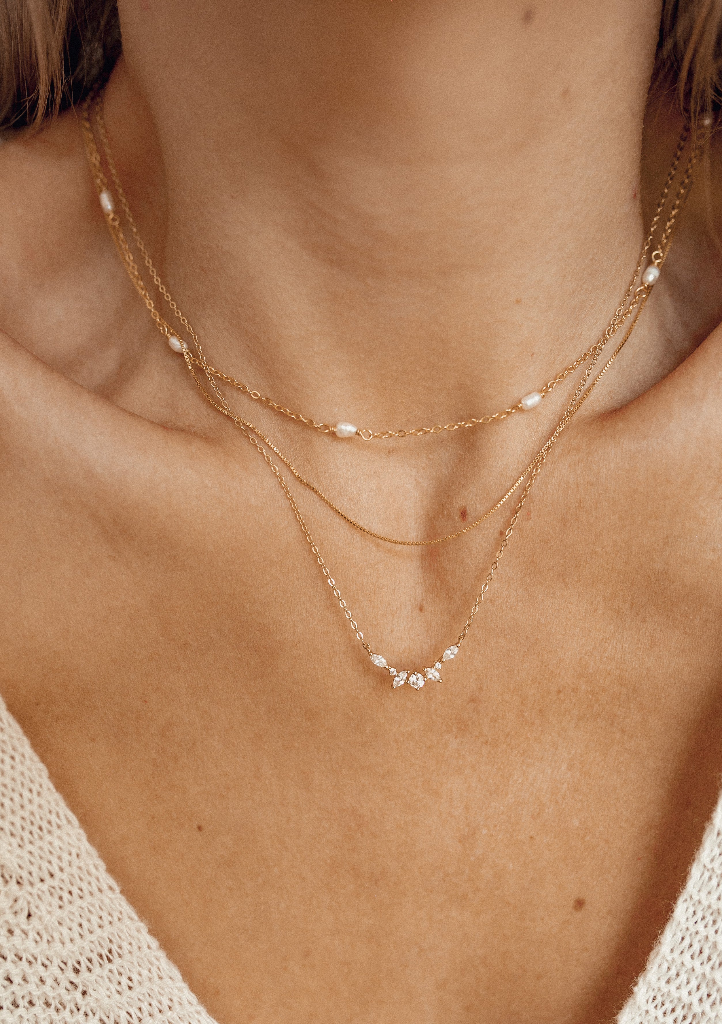 Pearl Chain Necklace Sterling Silver - Image 6