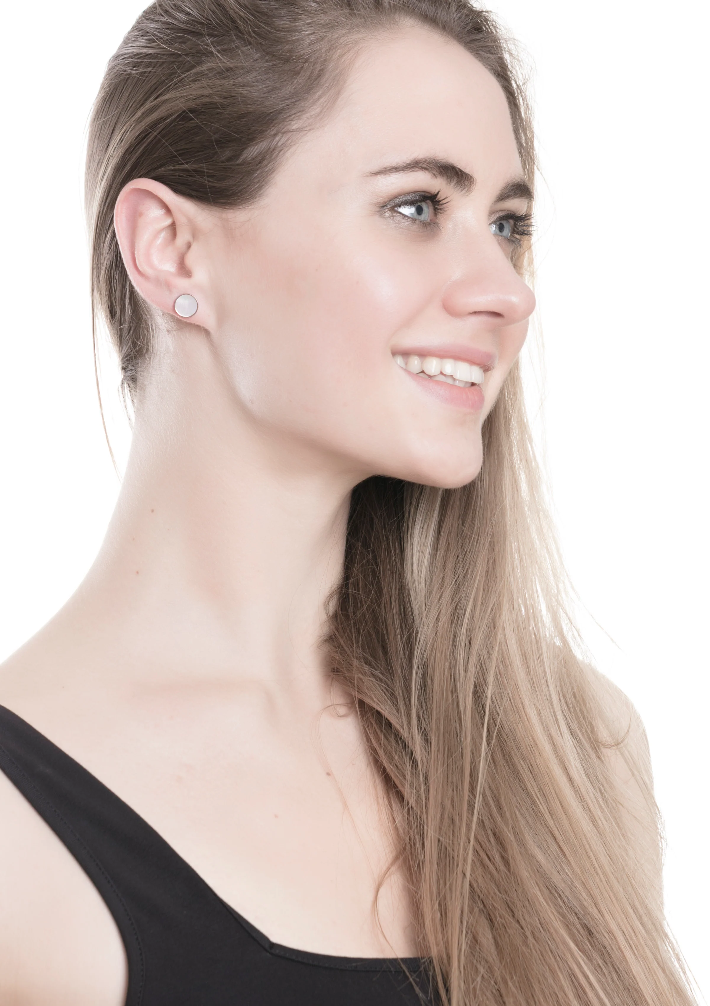 Shell Shine Stud Earrings Rose Gold - Image 5