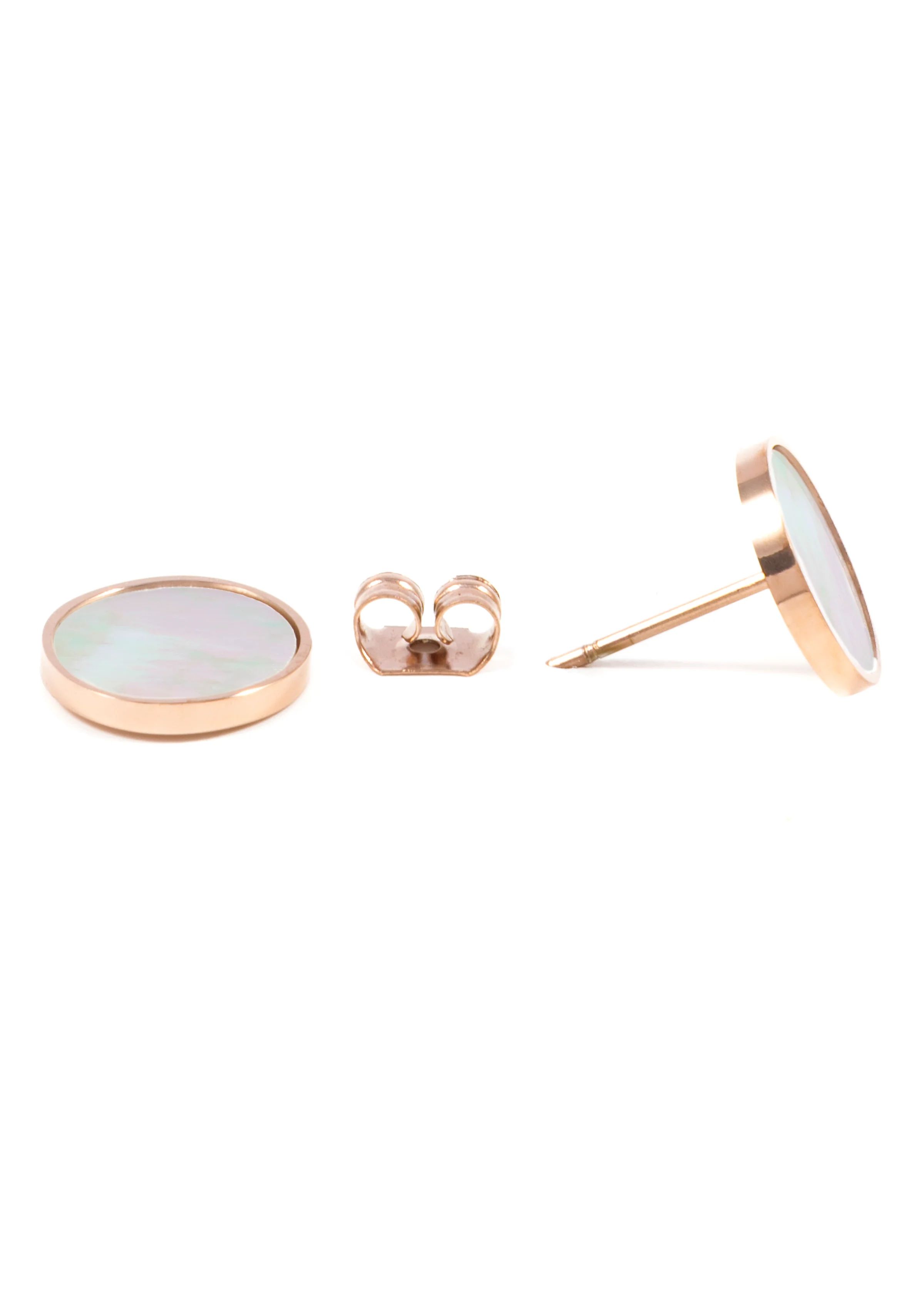 Shell Shine Stud Earrings Rose Gold - Image 6